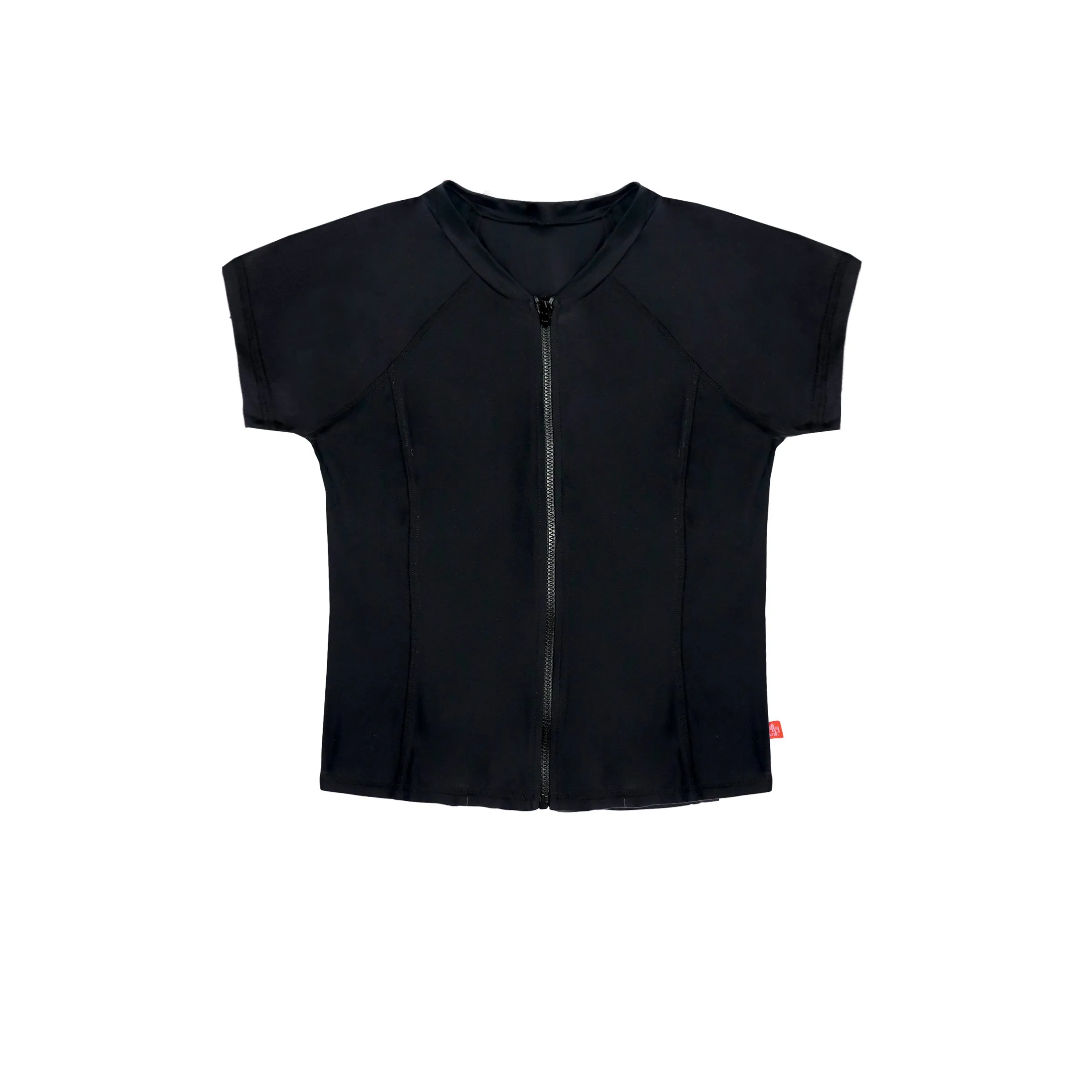 1242 Black Salty Short Sleeve Rashvest