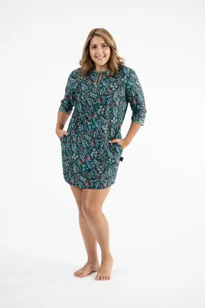 A-Line Rashie Dress flowering gum print