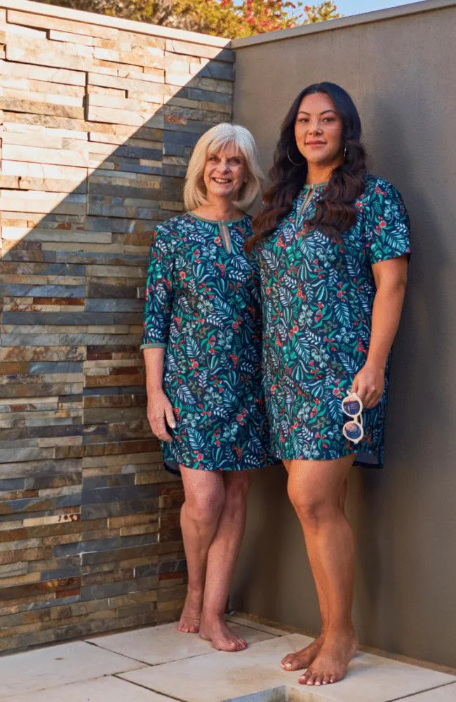 A-Line Rashie Dress flowering gum print
