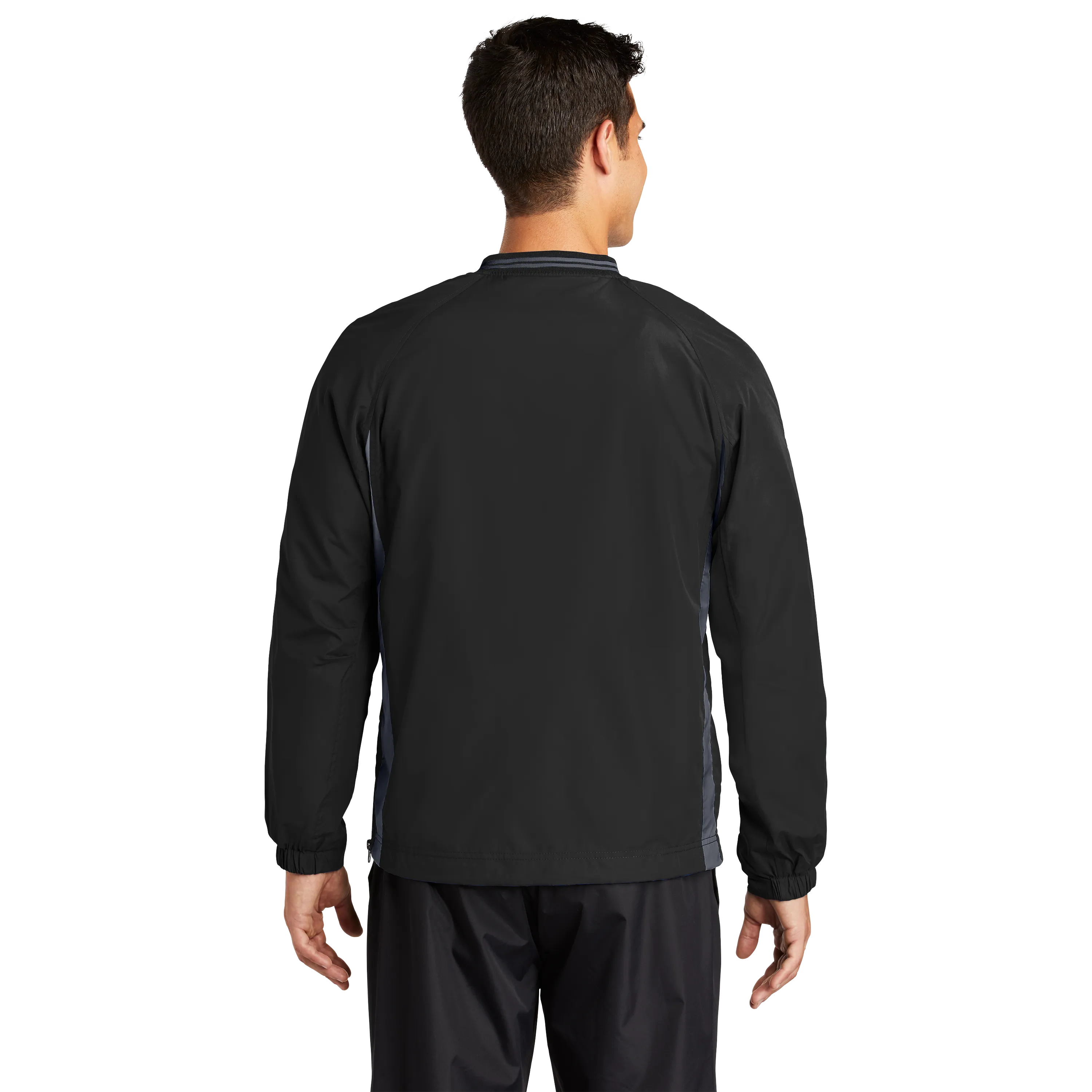 A1205M Mens Tipped V-Neck Raglan Wind Shirt