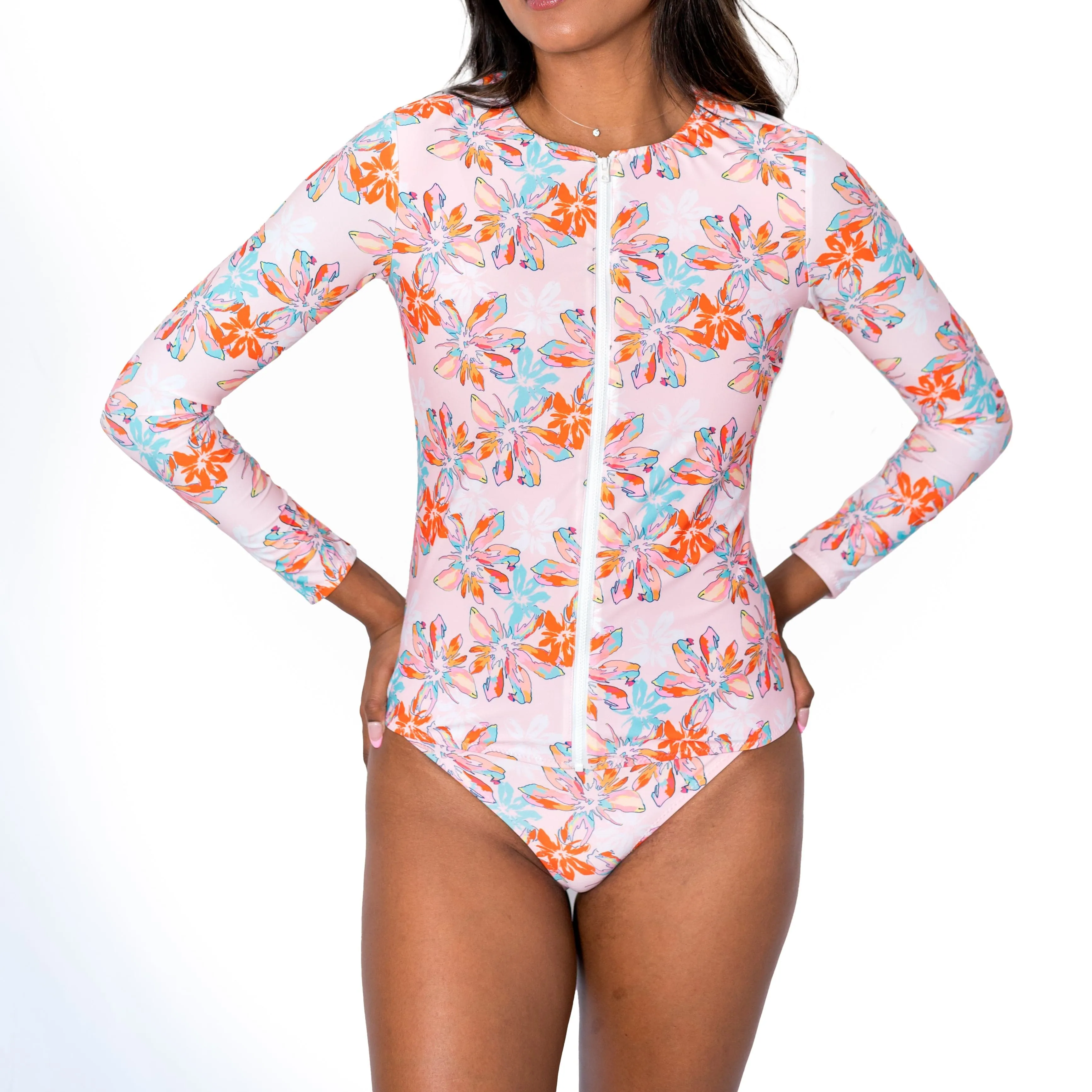 Aima Dora | Zip Up Long Rash Guard - UPV 50  sun protection