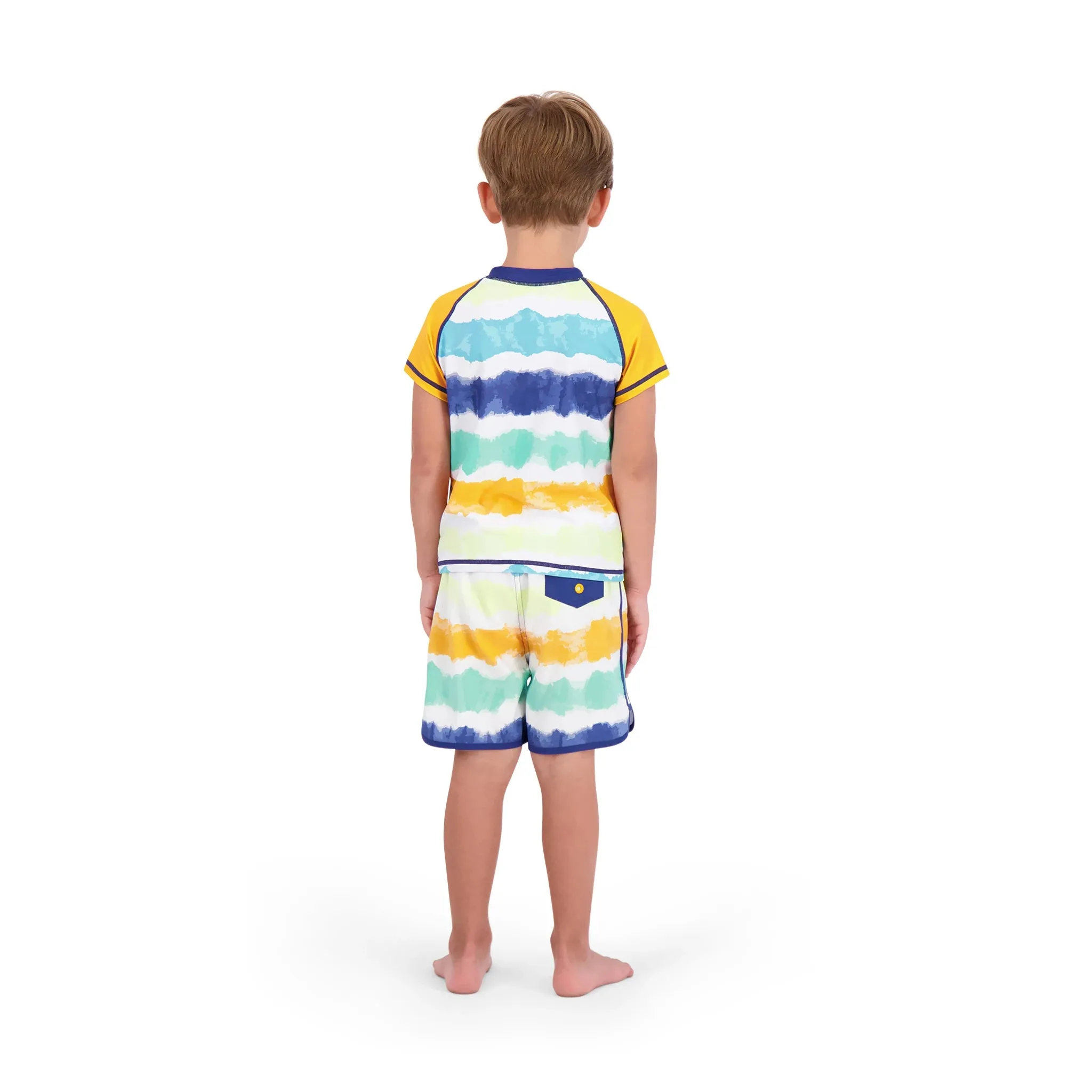 Andy & Evan Boys Tie-Dye Stripe 2pc Rashguard Set