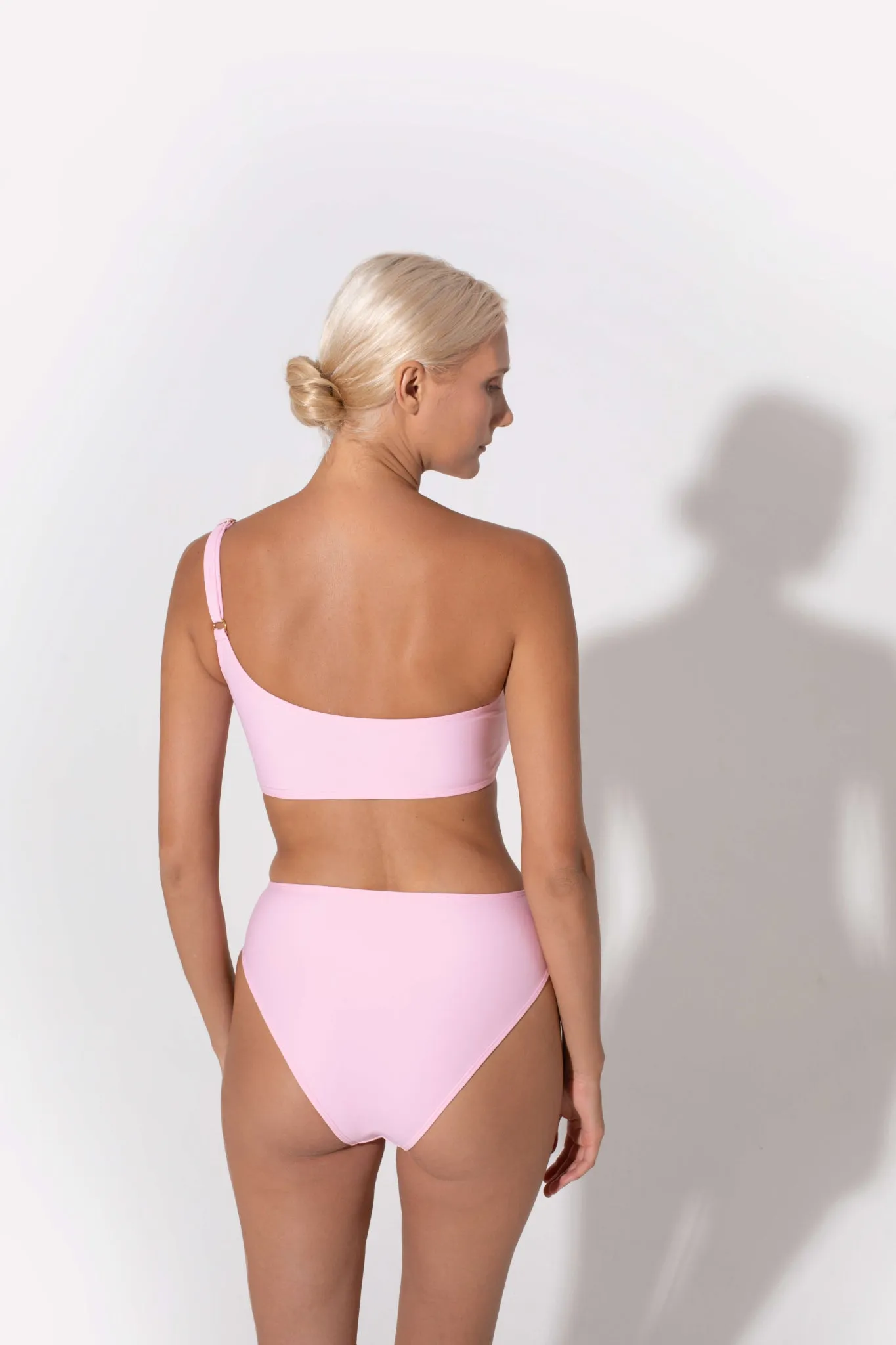 Annie One Shoulder Bandeau Top Powder