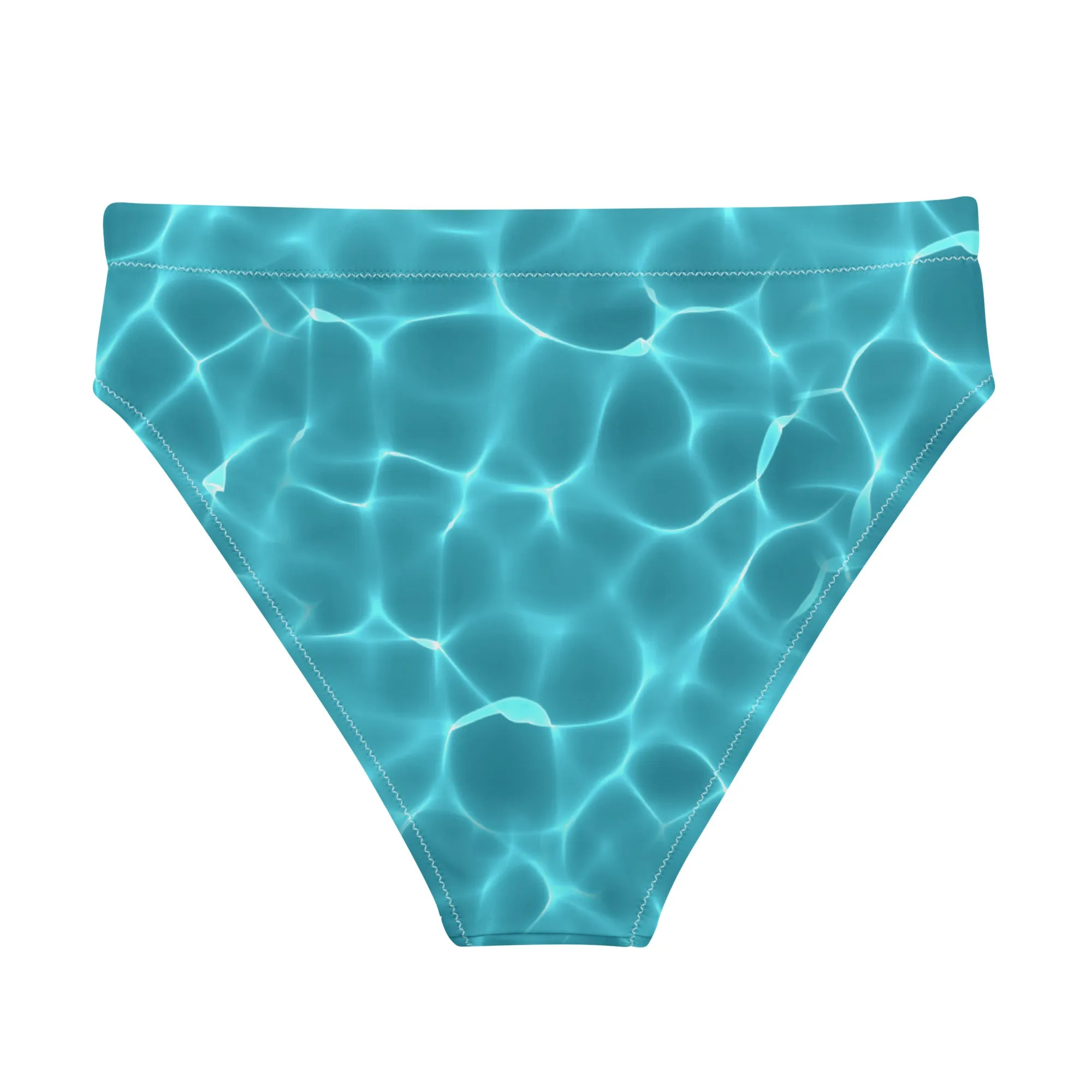 Aqua Waters Recycled High-waisted Bikini Bottom