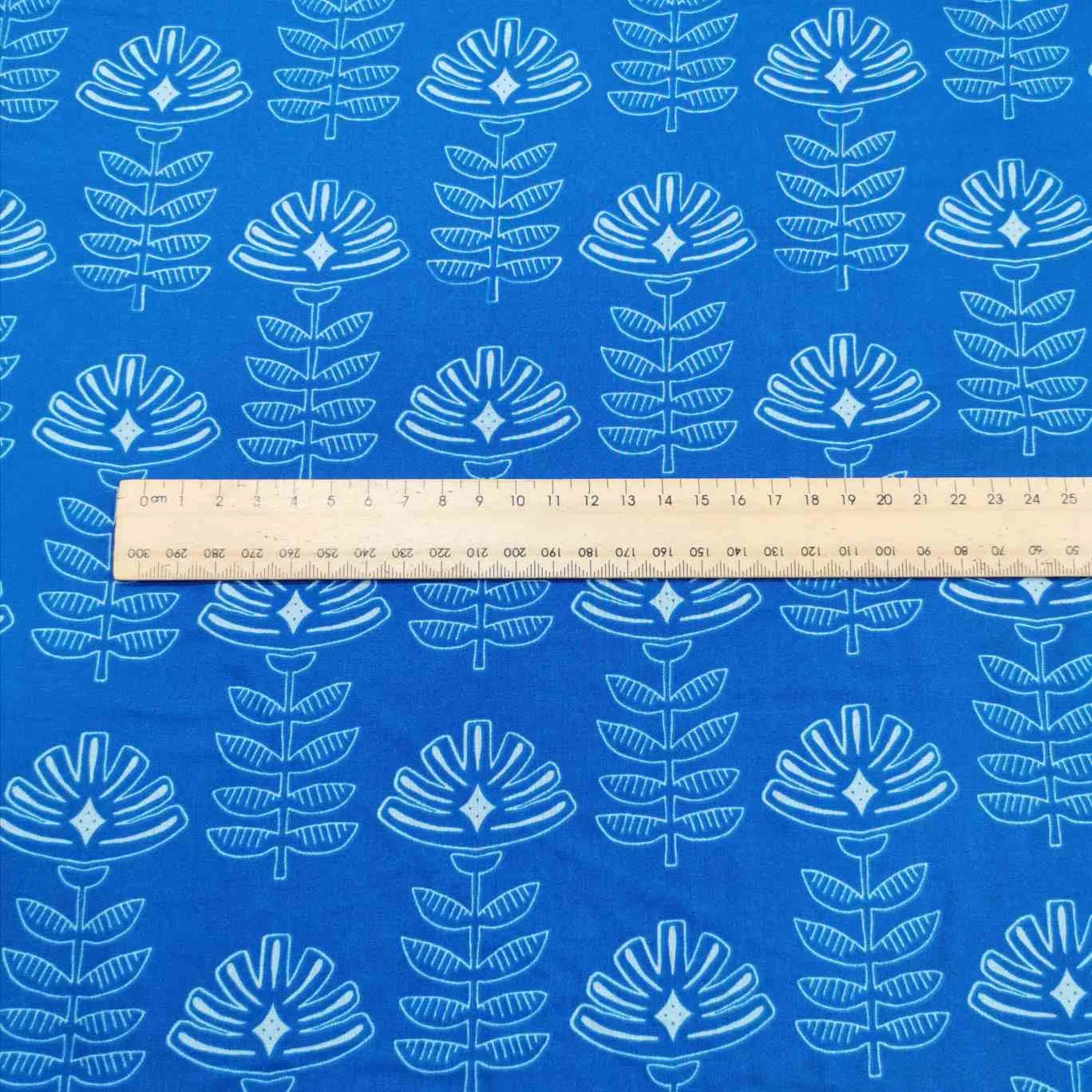 Art Gallery Rayon, Etched Blooms in Cobalt