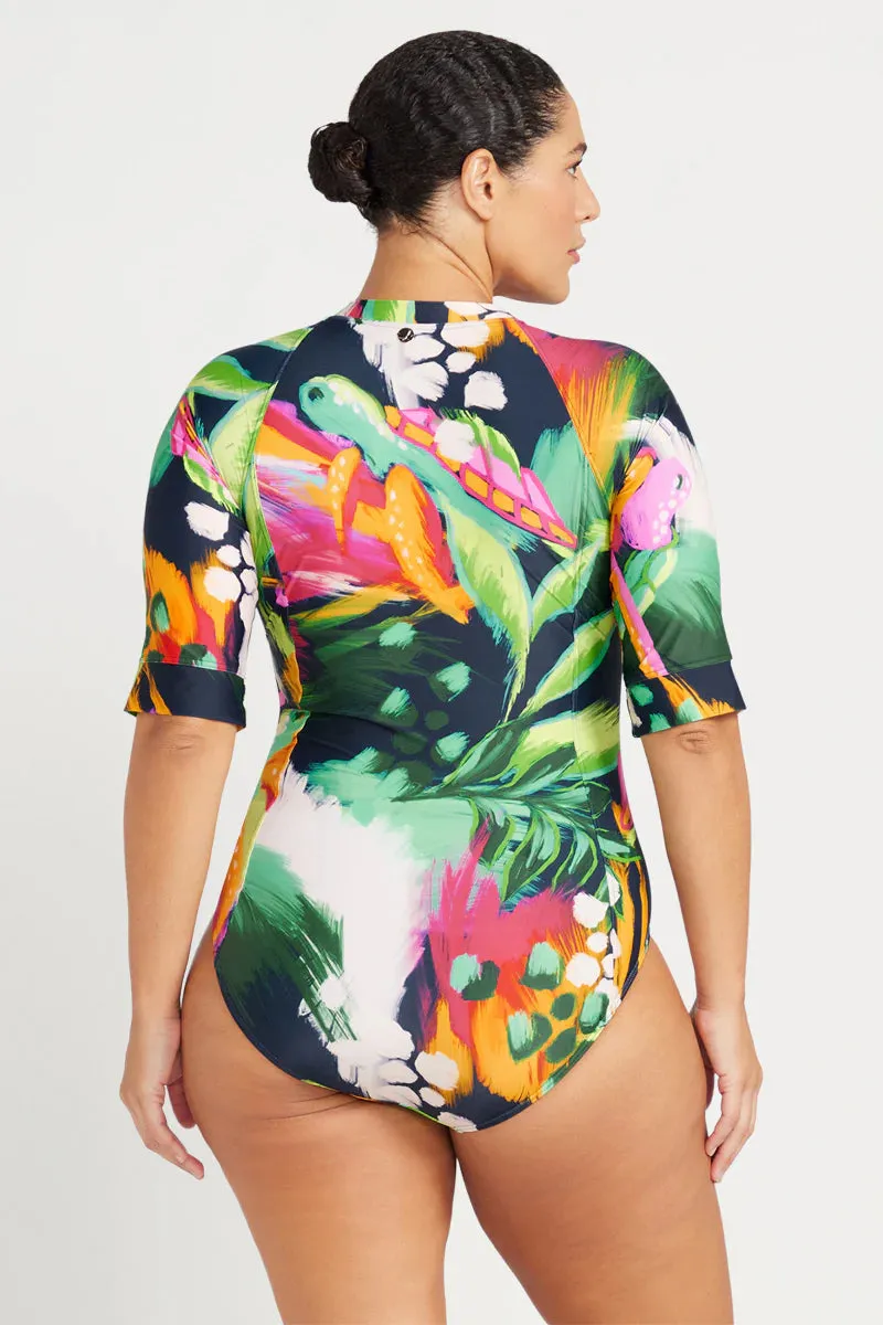 ARTESANDS- WOMEN'S 1PC CHELONA SEURAT SHORT SLEEVE SUN SUIT