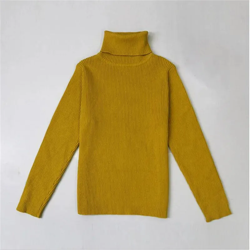 Baby Girls & Boys Winter Turtleneck Knitted Sweaters