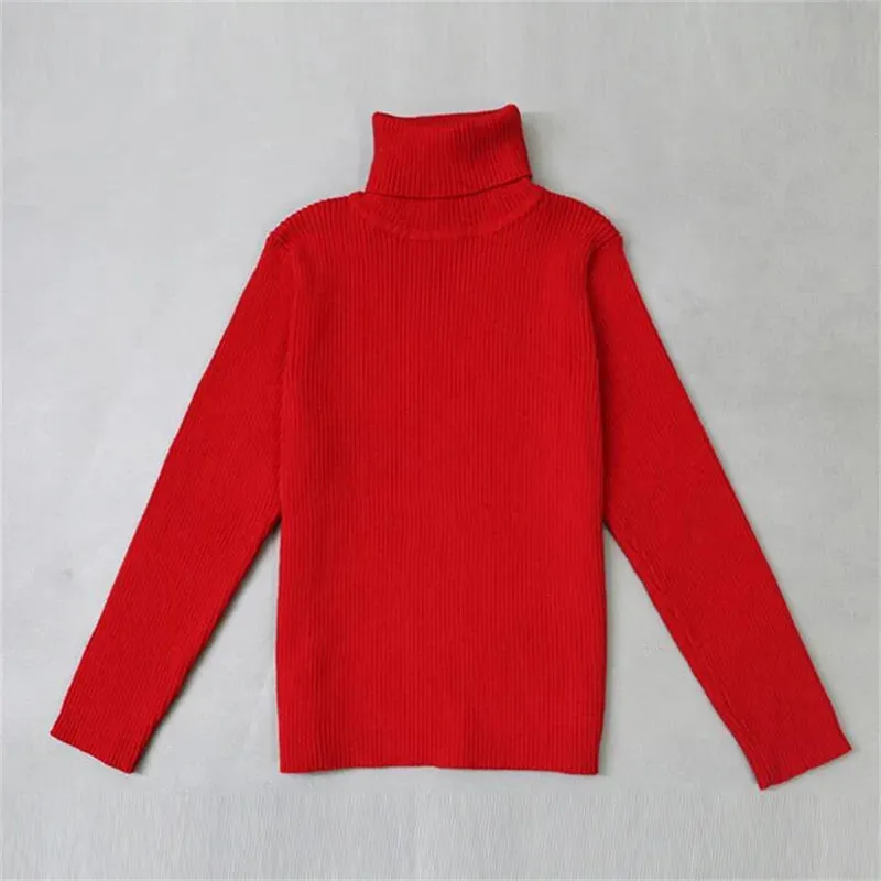 Baby Girls & Boys Winter Turtleneck Knitted Sweaters