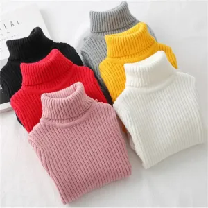 Baby Girls & Boys Winter Turtleneck Knitted Sweaters