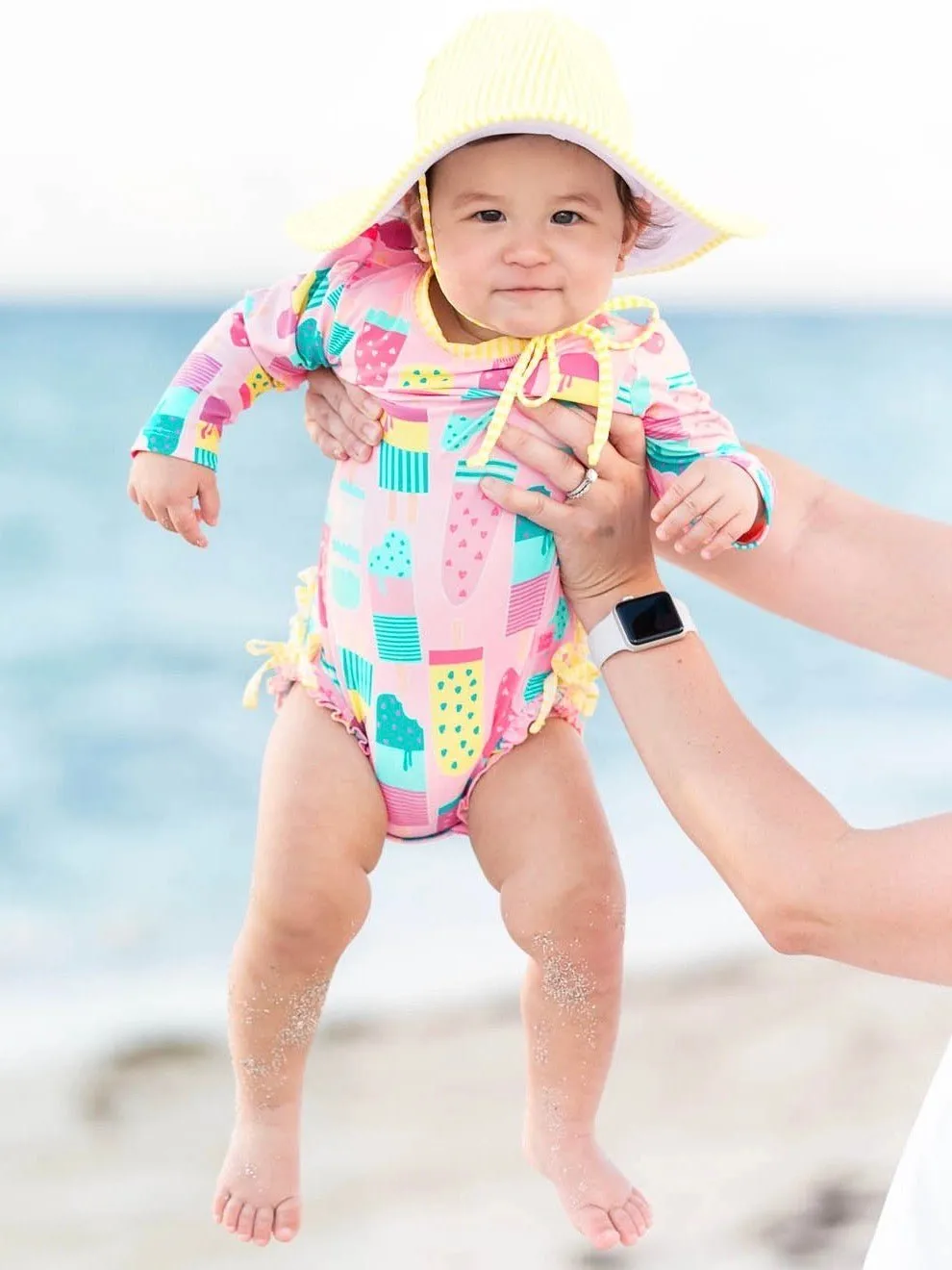 Baby Girls Ice Cream Social One Piece Rash Guard