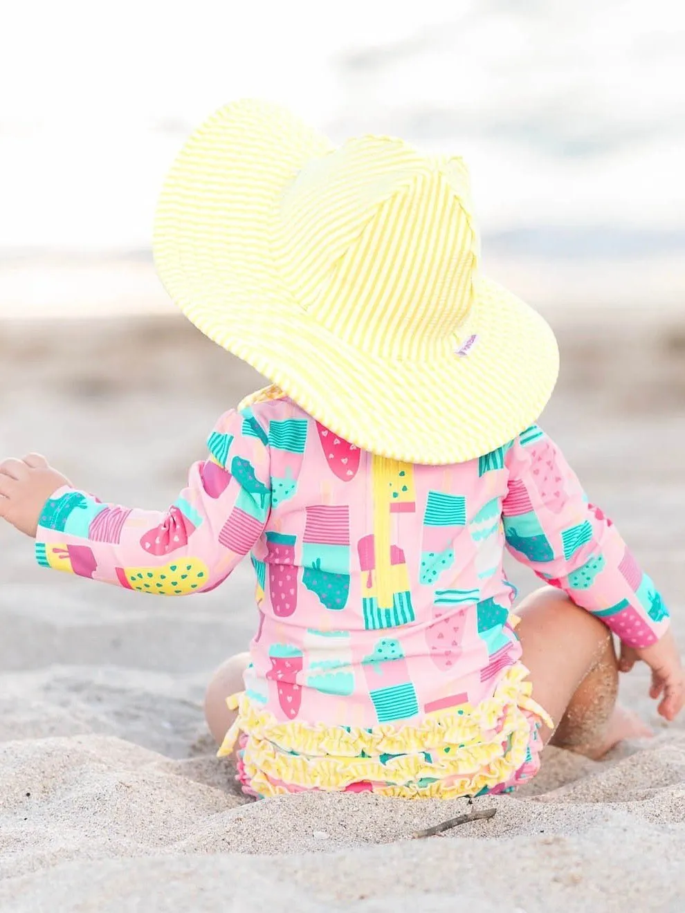Baby Girls Ice Cream Social One Piece Rash Guard
