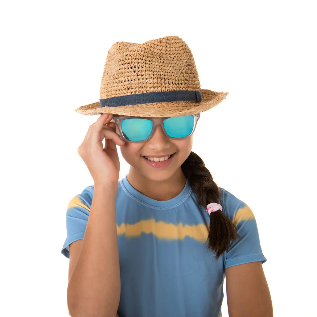 Barbados Girls Rash Shirt Set - Blue Yellow