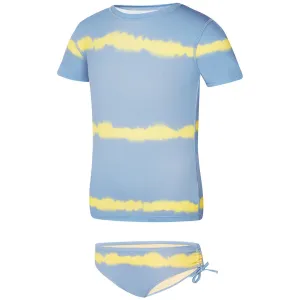 Barbados Girls Rash Shirt Set - Blue Yellow