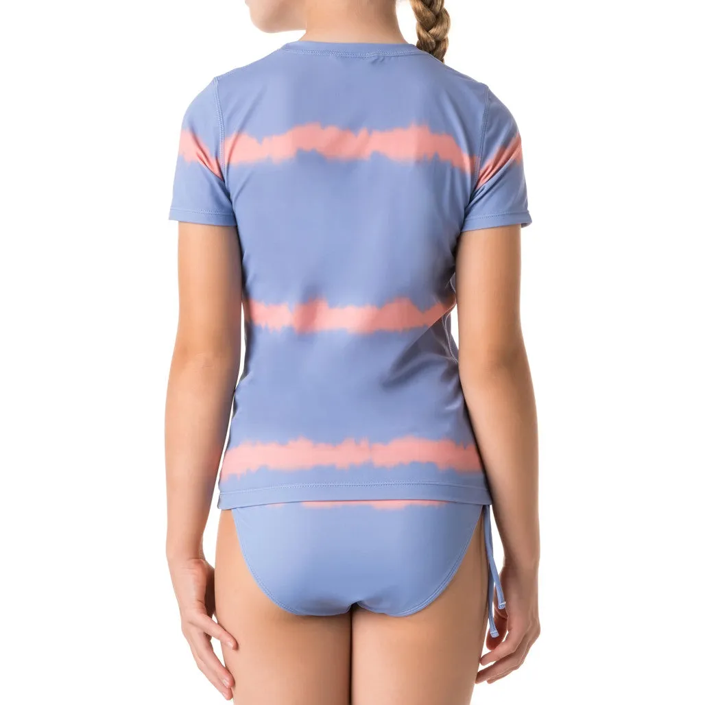 Barbados Girls Rash Shirt Set - Purple Coral
