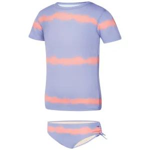 Barbados Girls Rash Shirt Set - Purple Coral