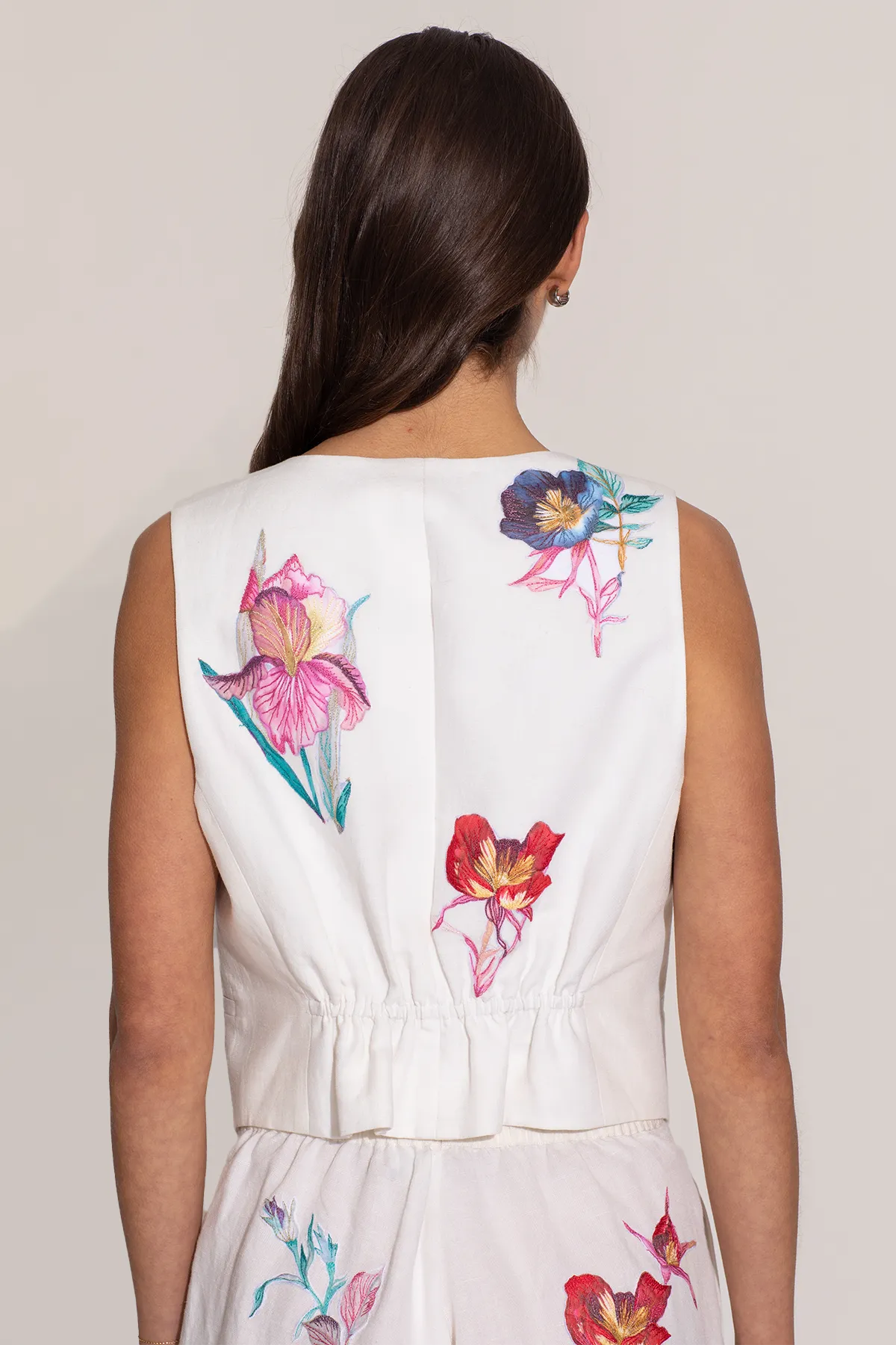 Belisse ivory waist coat and pants