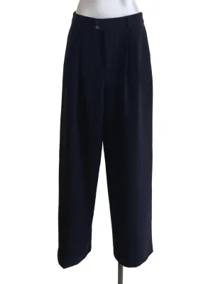 Black Double Button Wide Pants