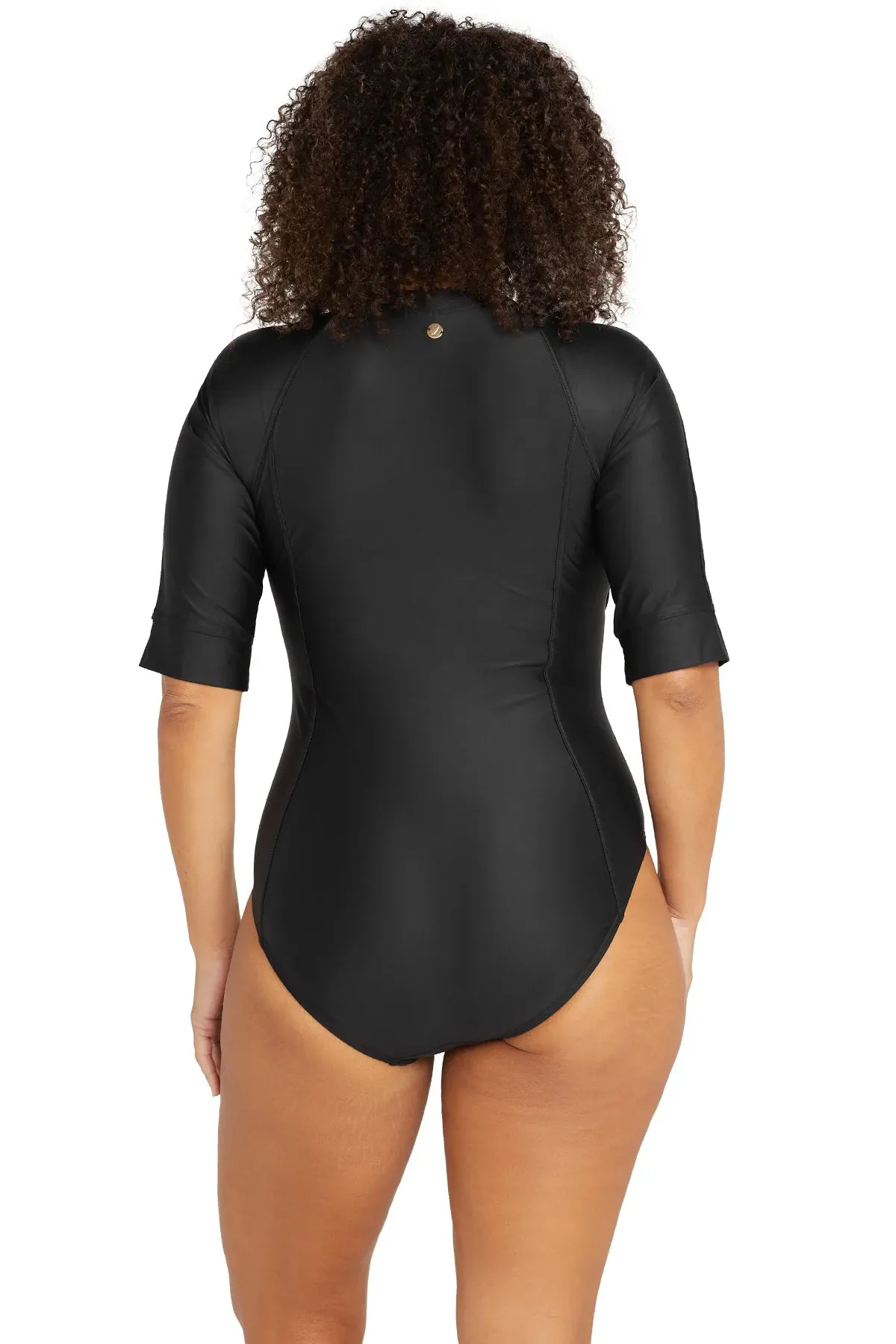 Black Hues Seurat Sun Safe One Piece Swimsuit