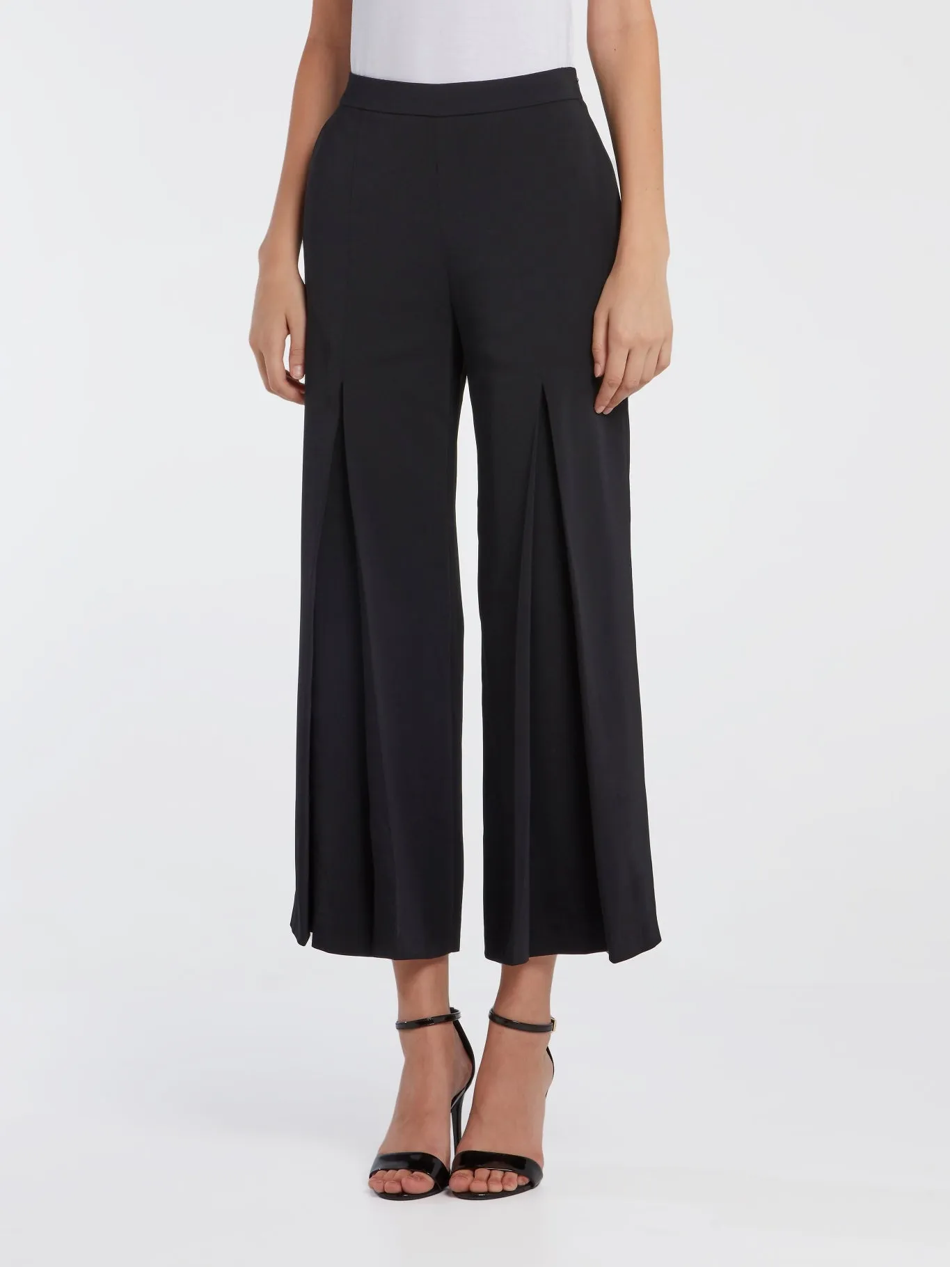 Black Pleated Culottes