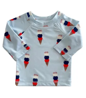 Blue Ice Cream / Maiui Rashguard / Upf 50 
