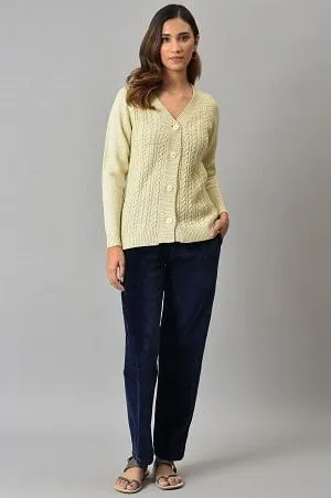 Blue Straight Winter Trousers