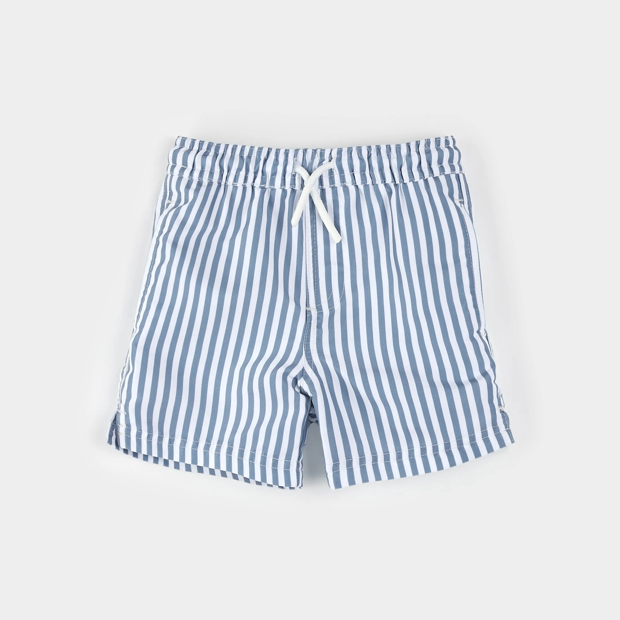 Blue Striped Swim Trunks