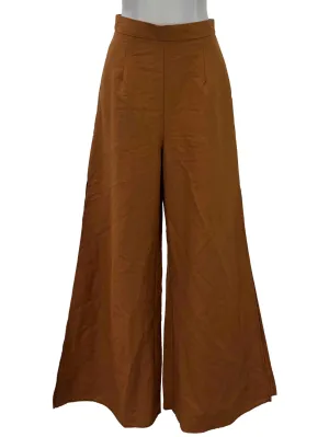 Brown Side Cut Wide Leg Pants