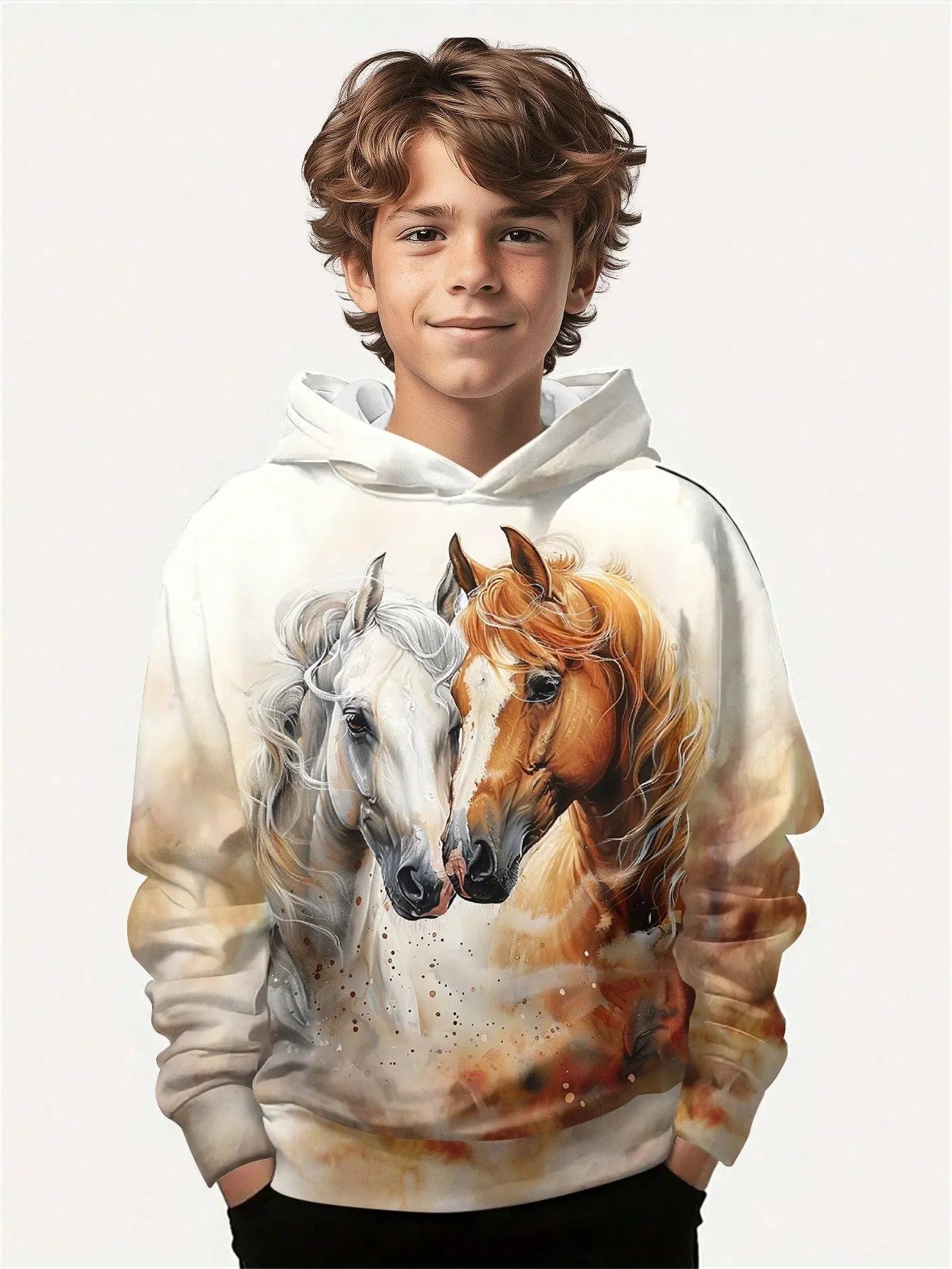 Cartoon hoodies|SHEIN Tween Boy Casual Simple Cartoon Spider Print Loose Fit Hoodies