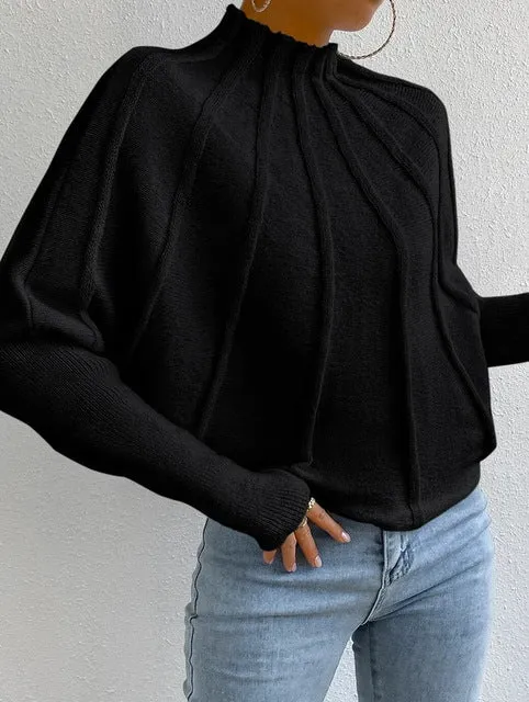 Casual V-neck Knit Elastic White Basic Jumpers
