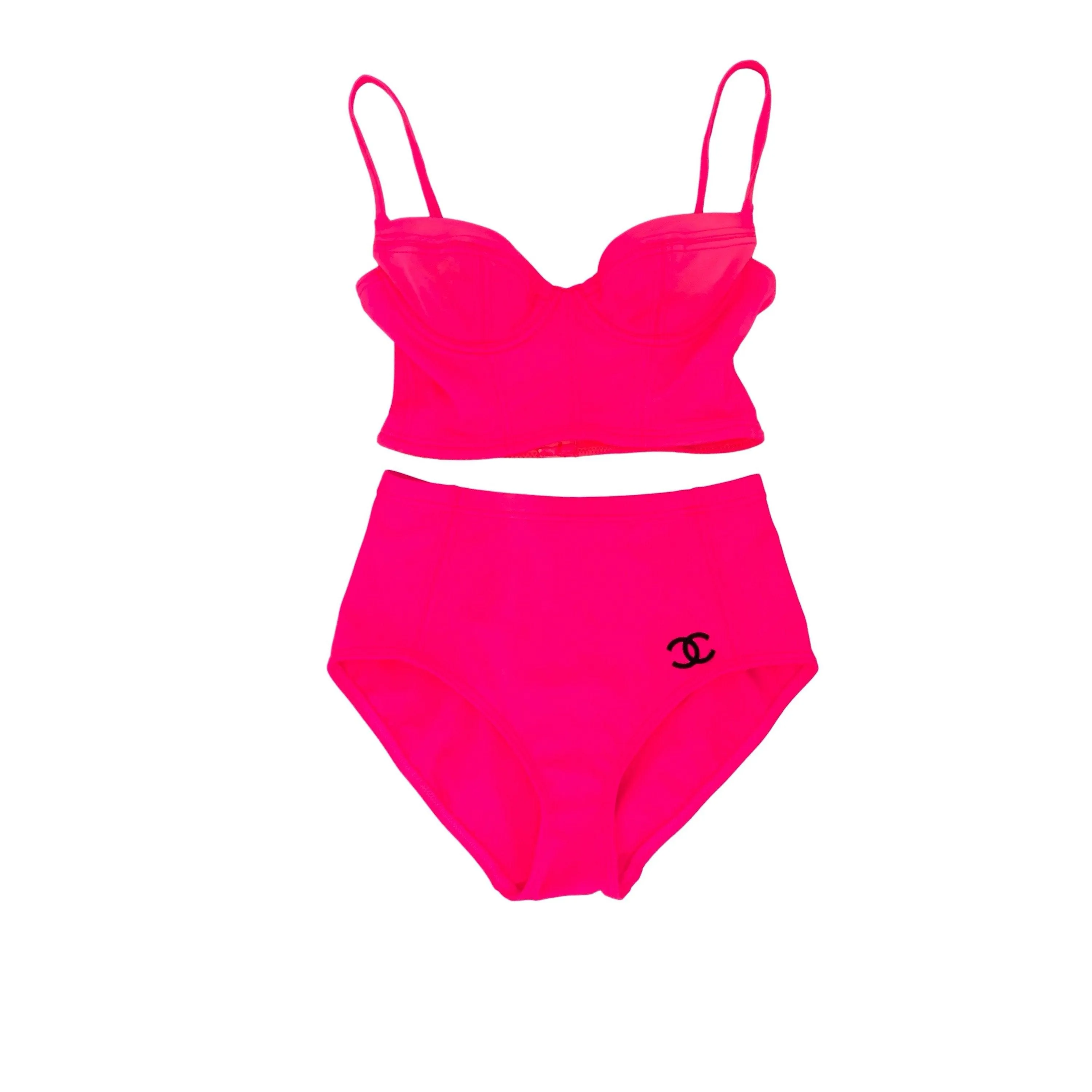 Chanel Pink High Waisted Bikini