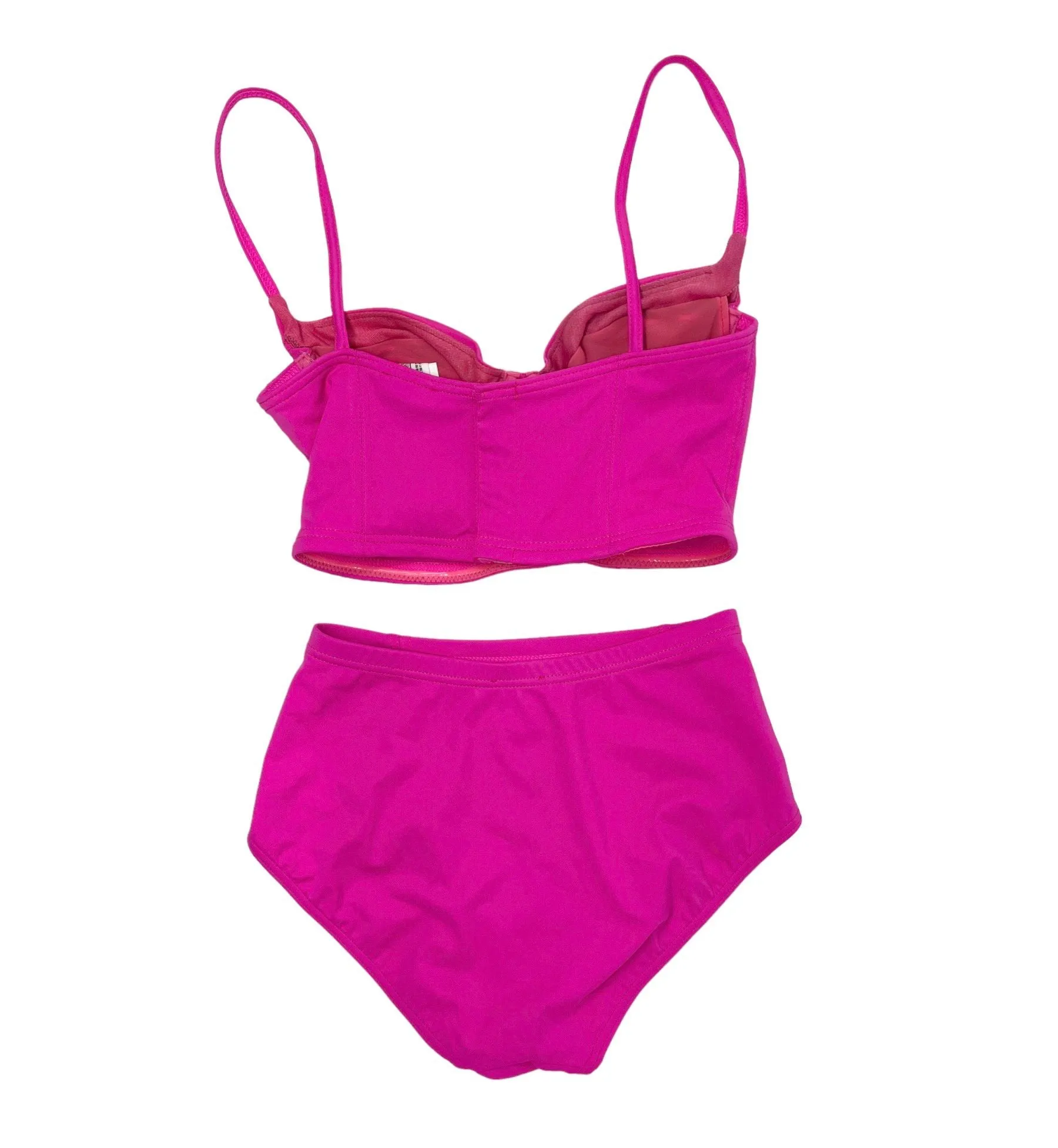 Chanel Pink High Waisted Logo Bikini