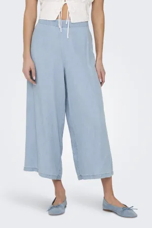 Charis Life Long Light Blue Denim Culottes