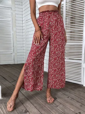 Chelo Culottes Pants - Red Print