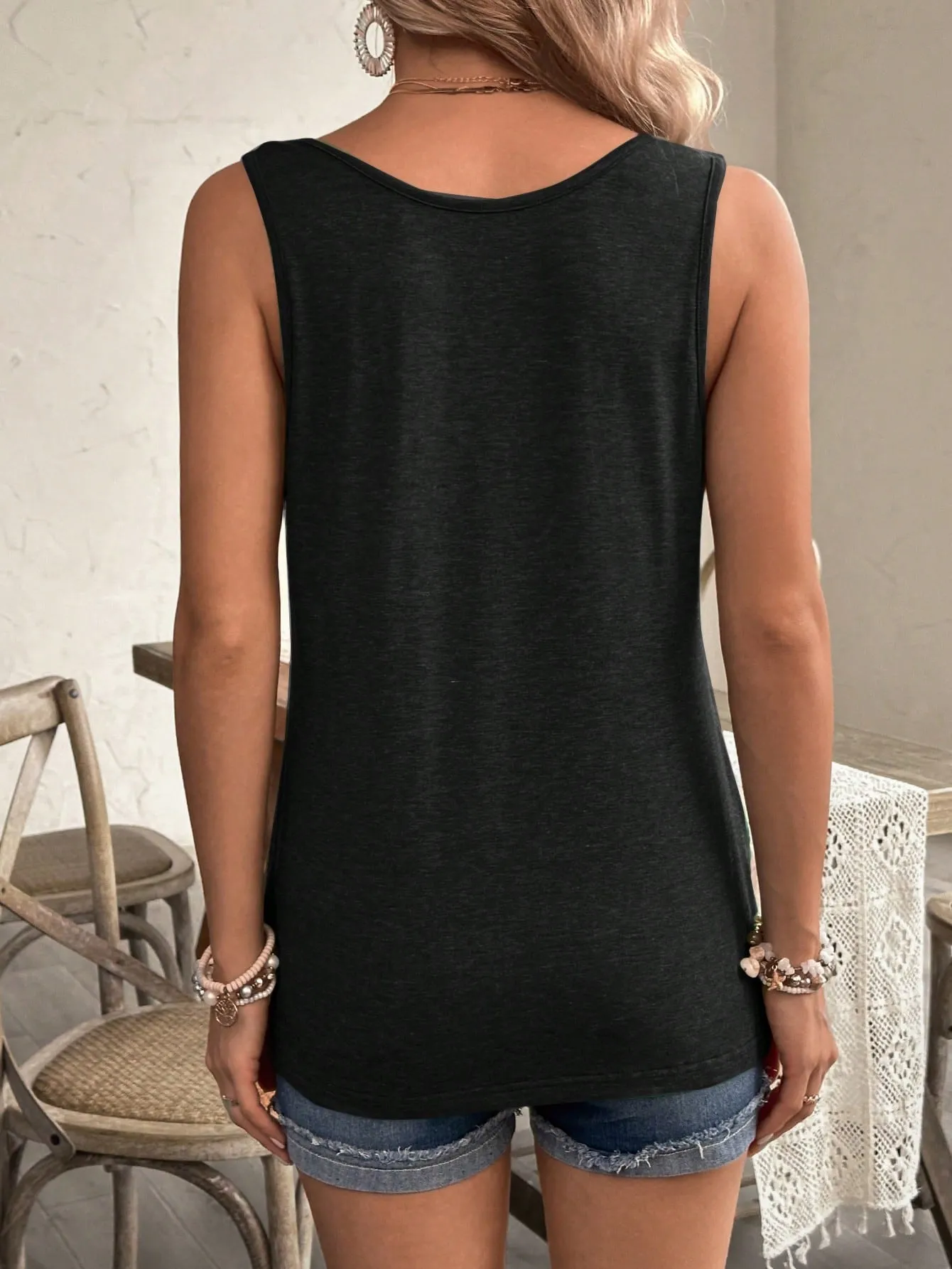 Cherry Vibes Blusa Sin Mangas para Maternidad en