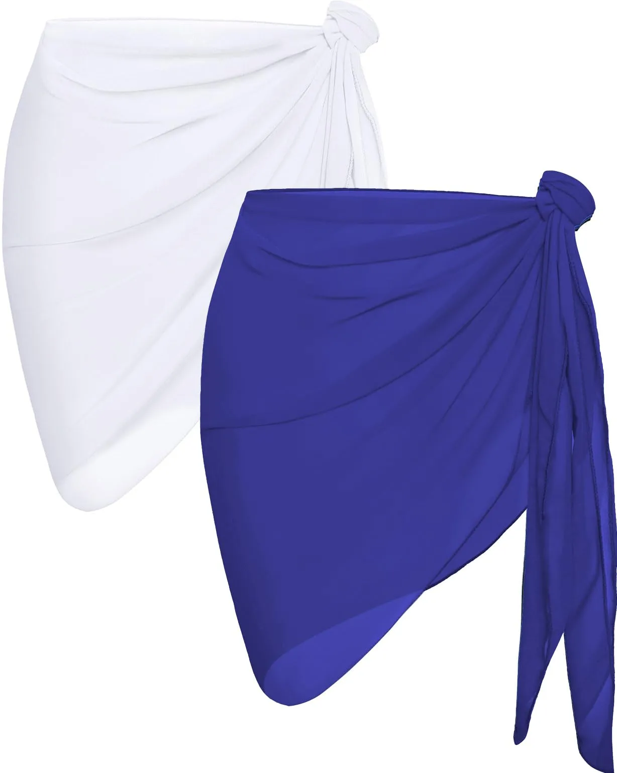 CHICGAL 2 Pieces Women Beach Sarong Bathing Suit Wrap Skirt Sheer Bikini Swimsuit Cover Ups for Swimwear