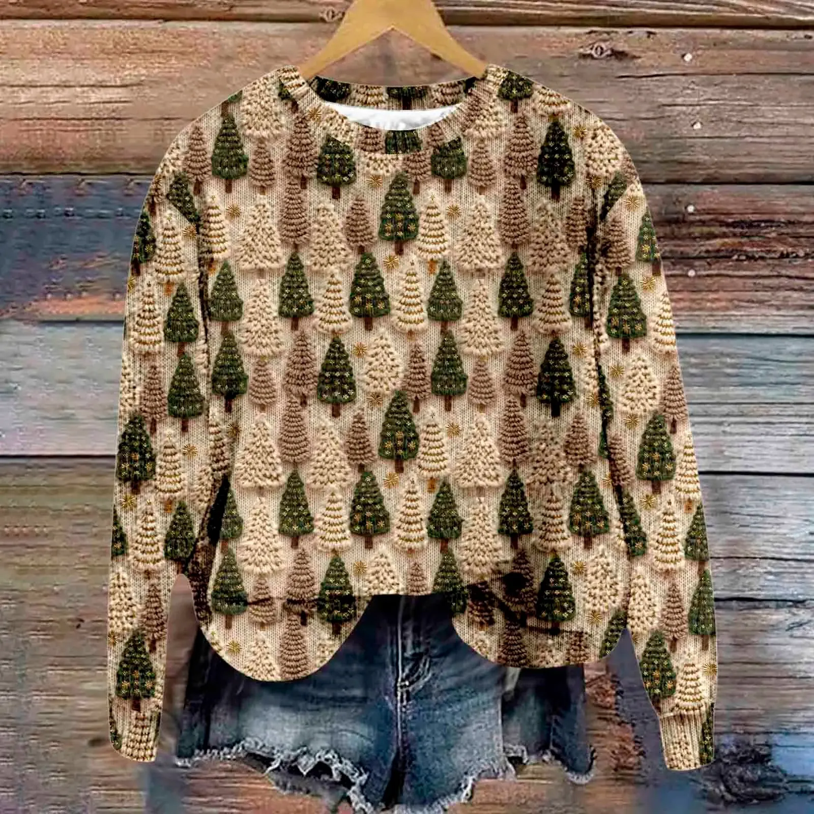 Christmas Sweater For Women 2024 New Cute Funny Printing Xmas Outerwears Y2k Ladies Round Neck Fashion Pullovers Top свитер
