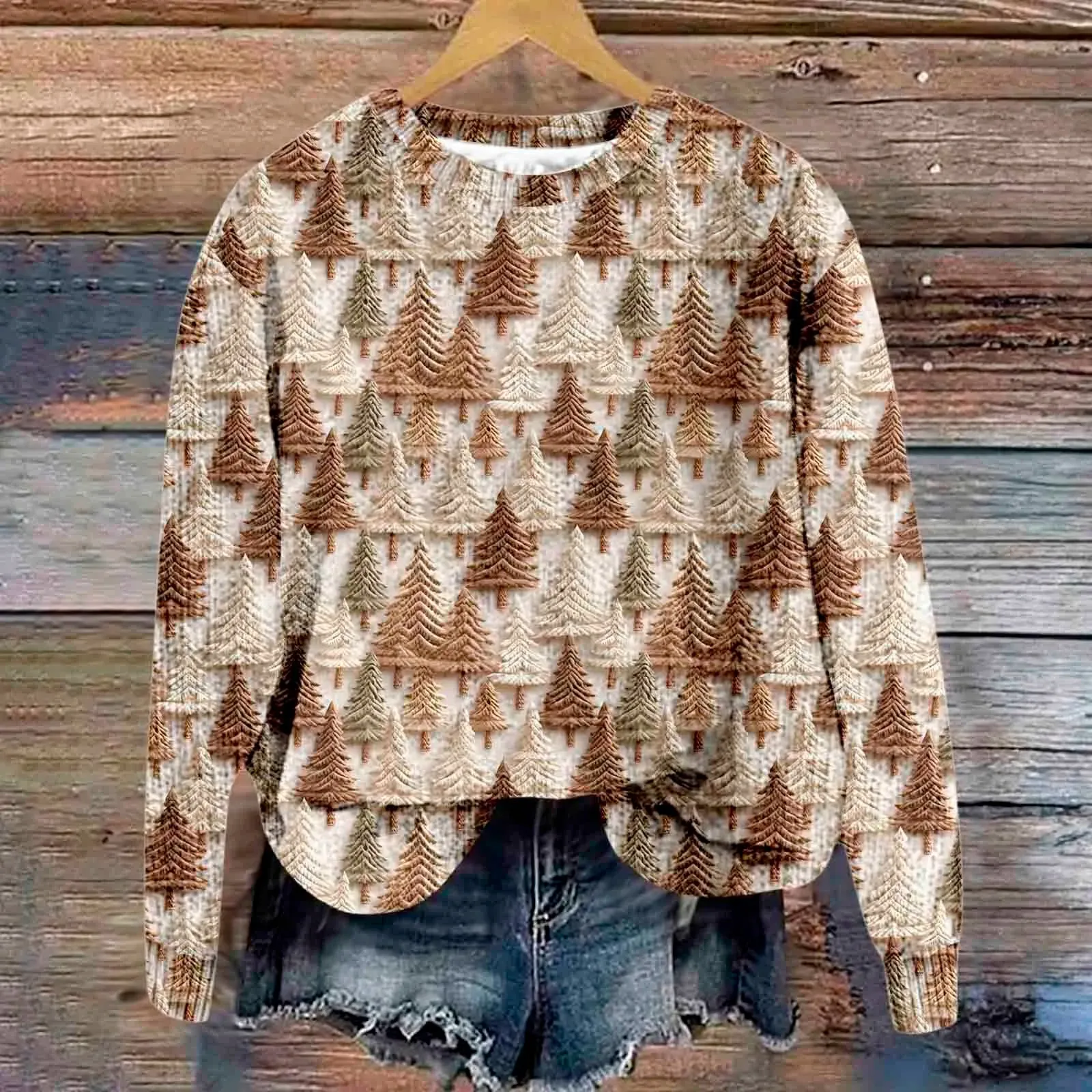 Christmas Sweater For Women 2024 New Cute Funny Printing Xmas Outerwears Y2k Ladies Round Neck Fashion Pullovers Top свитер