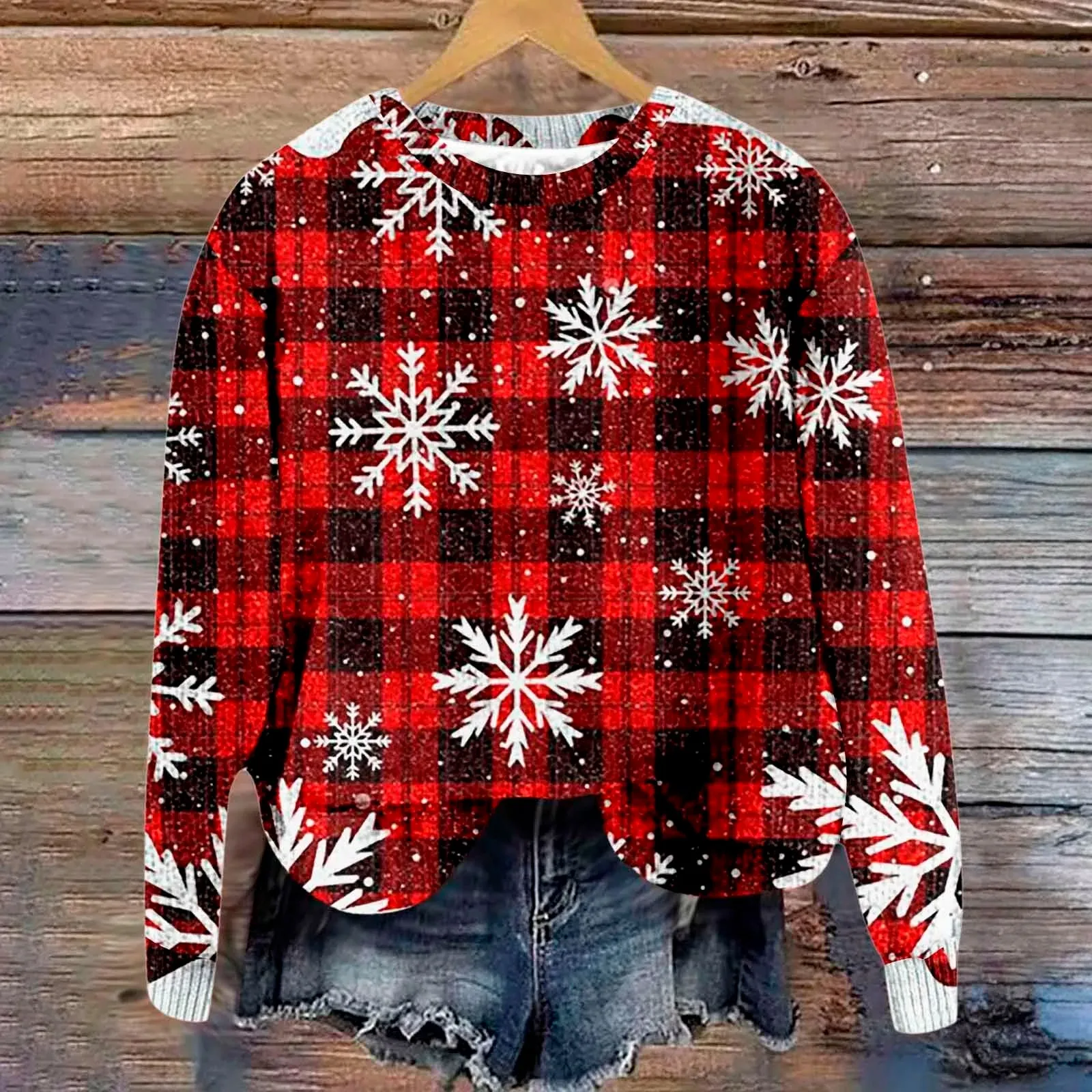Christmas Sweater For Women 2024 New Cute Funny Printing Xmas Outerwears Y2k Ladies Round Neck Fashion Pullovers Top свитер