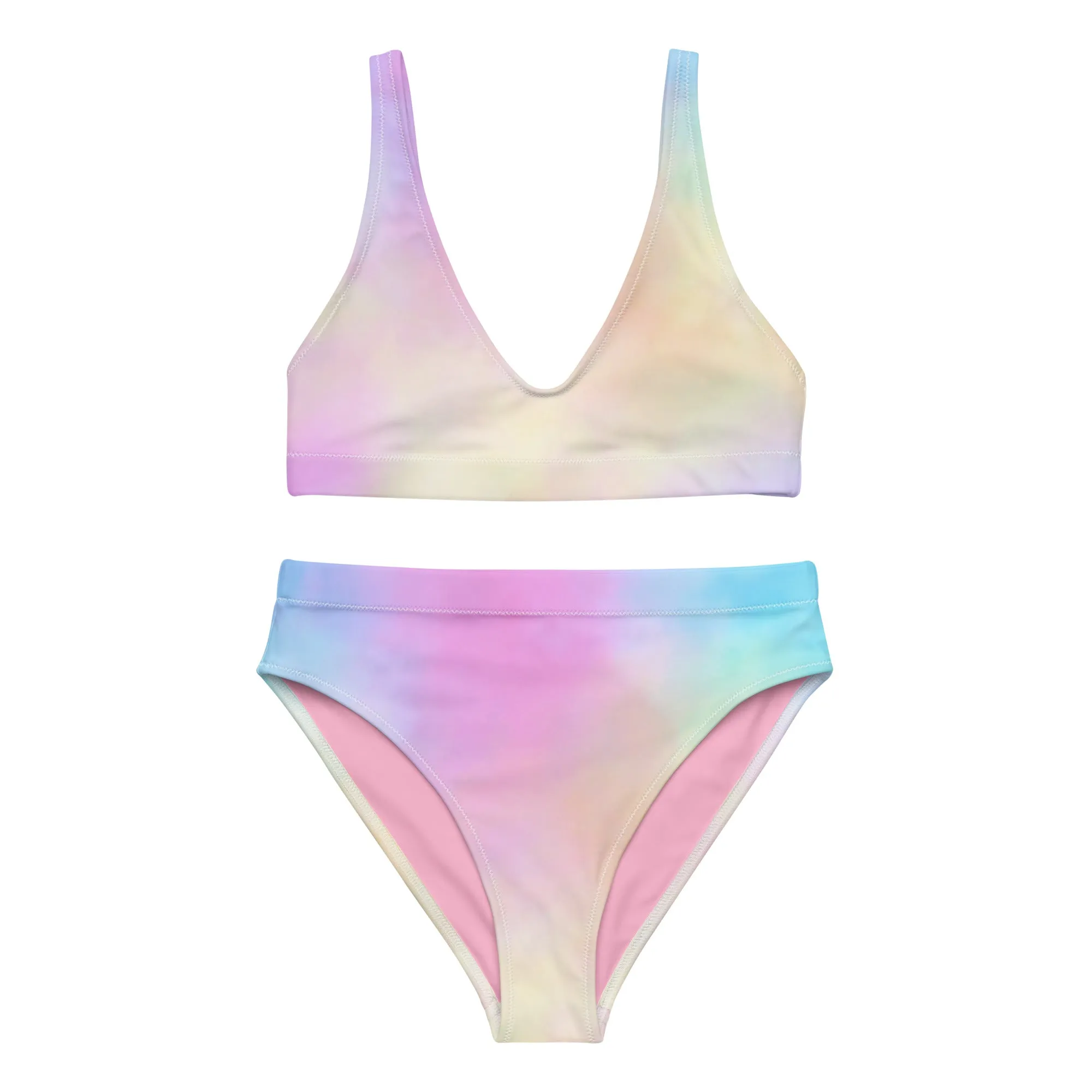 Cotton Candy Recycled High-Waisted Bikini