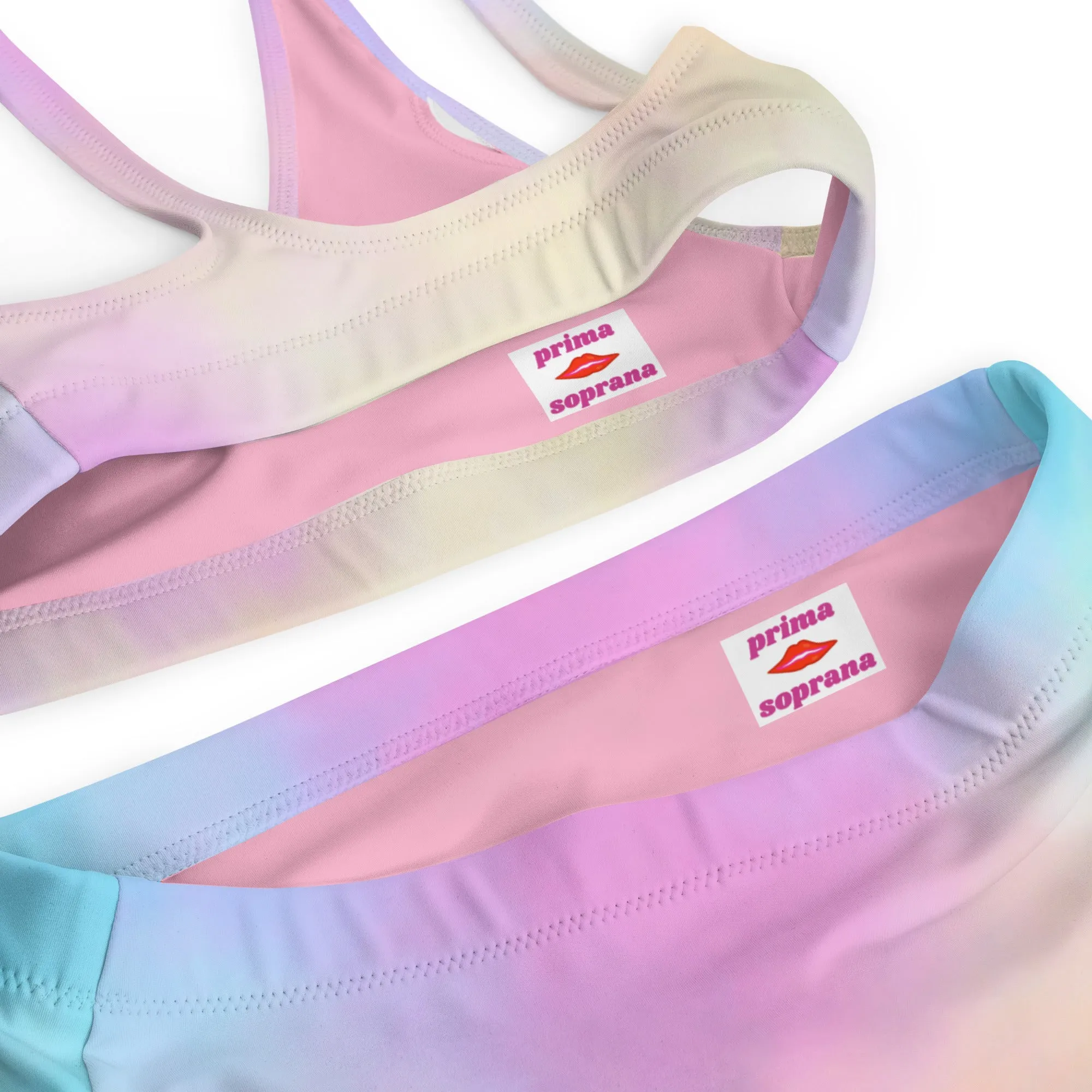Cotton Candy Recycled High-Waisted Bikini