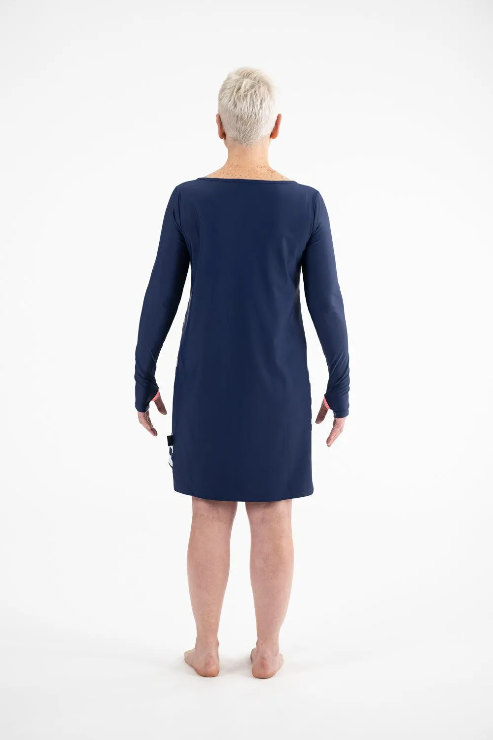 Cover Up Rashie Dress blue protea print
