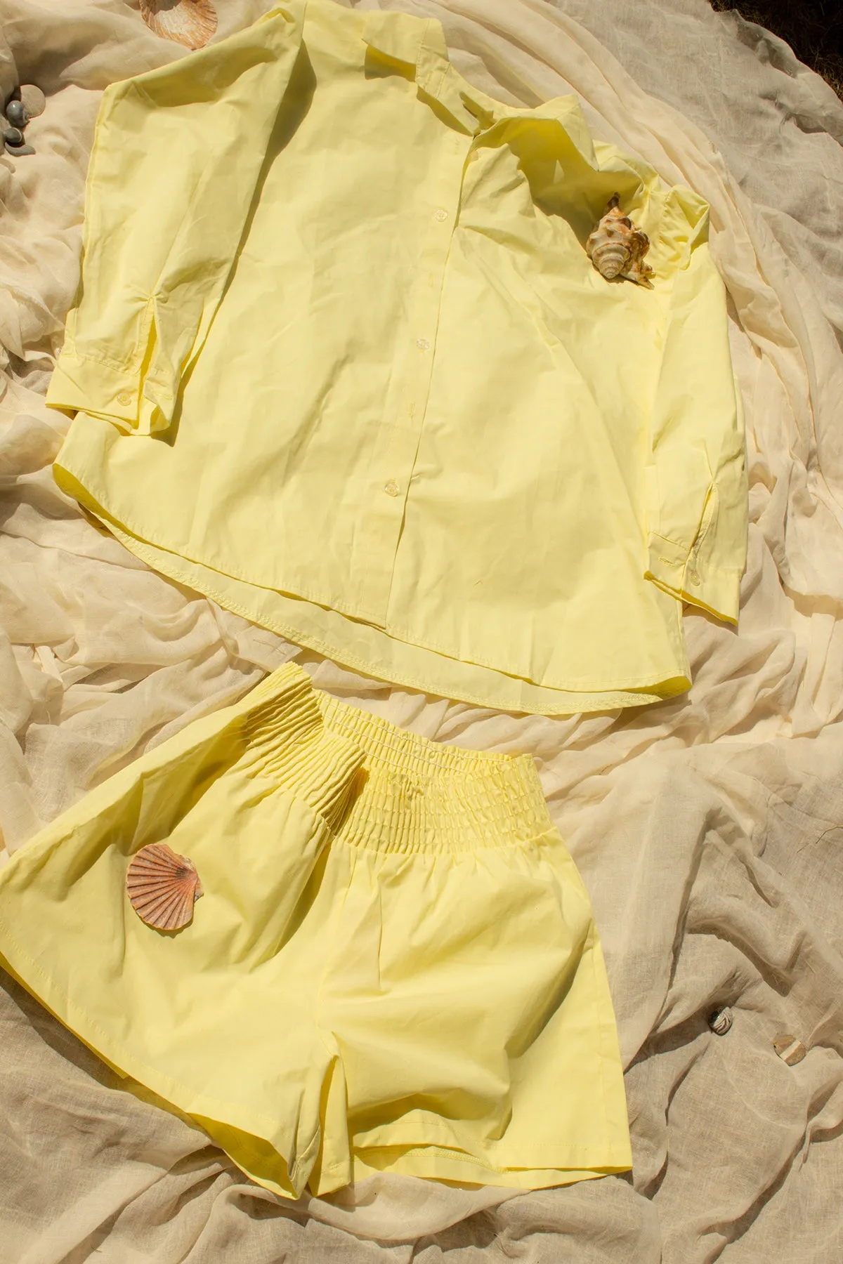 Crisp Ruched Top Colour Pop Shorts