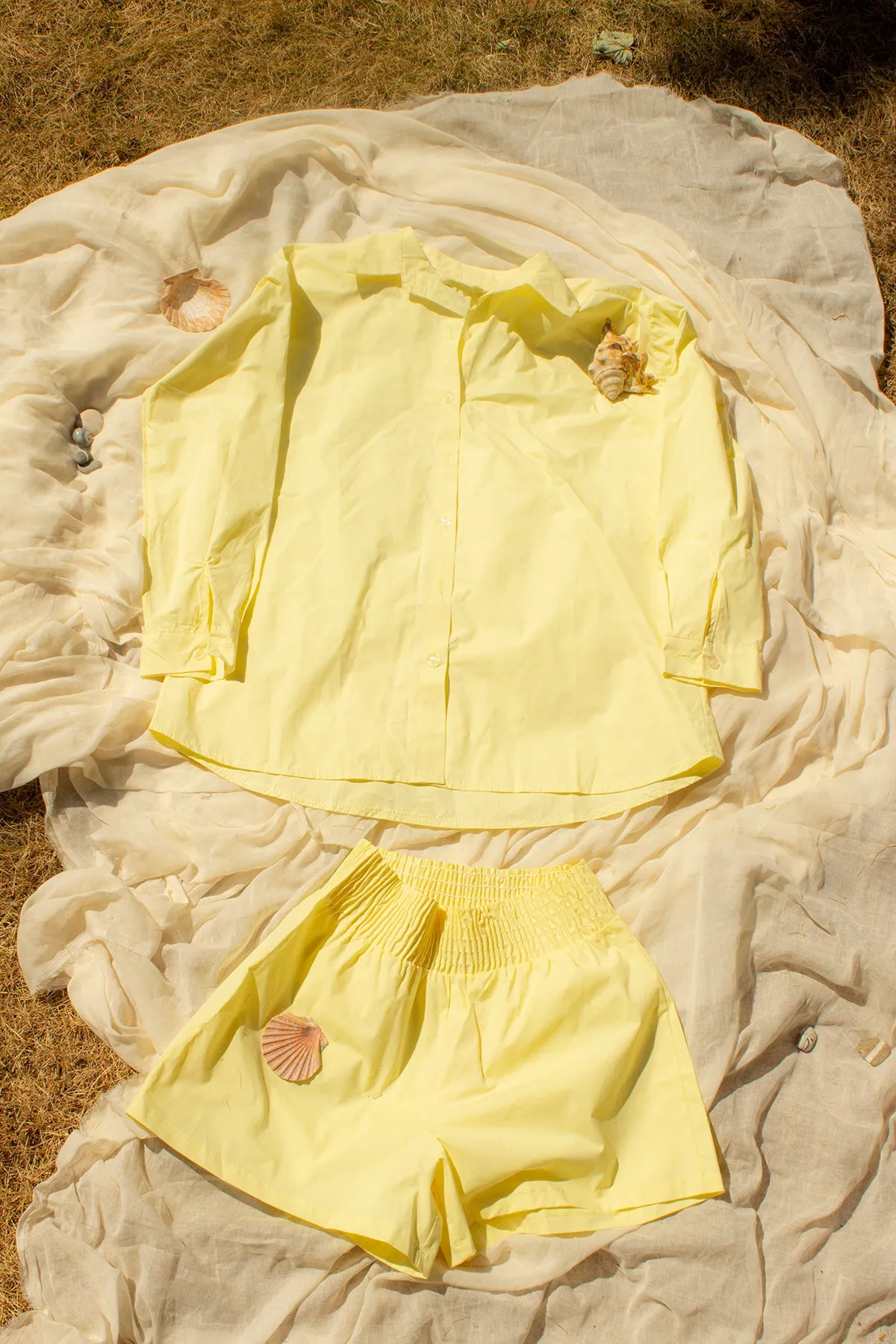 Crisp Ruched Top Colour Pop Shorts