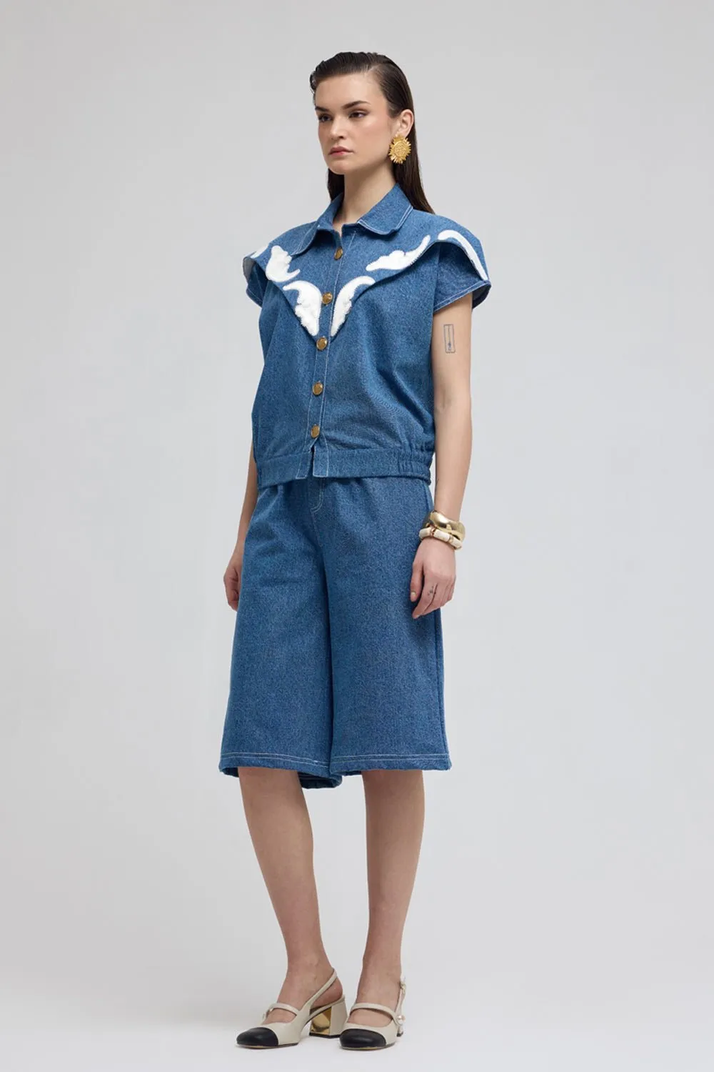Cuba Applique Denim Co-ord Set
