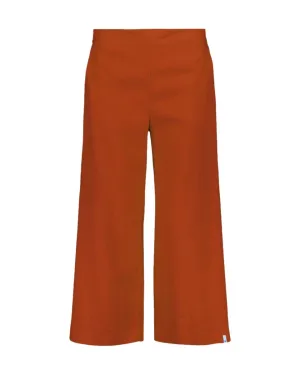 Culottes Linen Trousers Stonewashed Burnt Orange