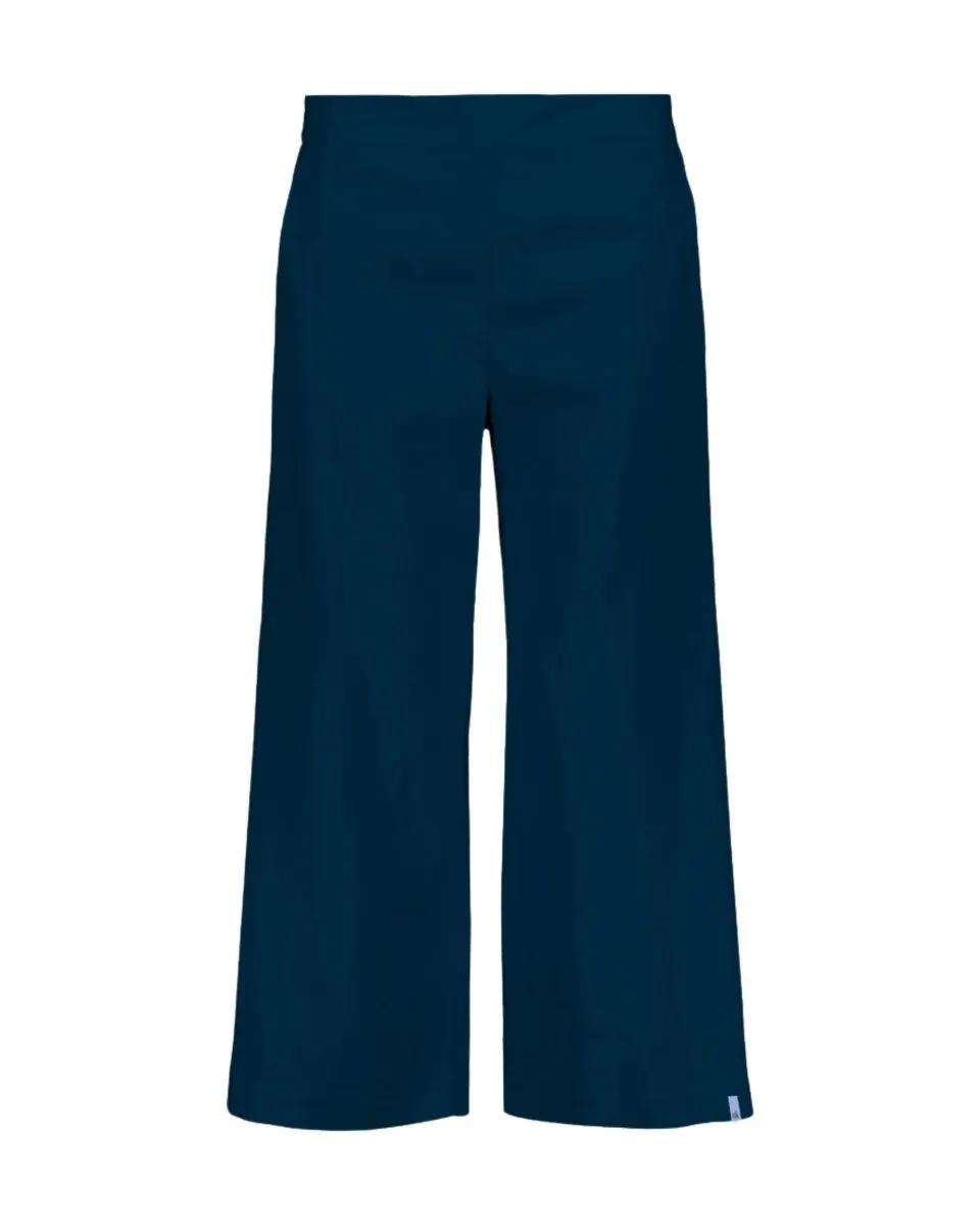 Culottes Linen Trousers Stonewashed Oxford Navy