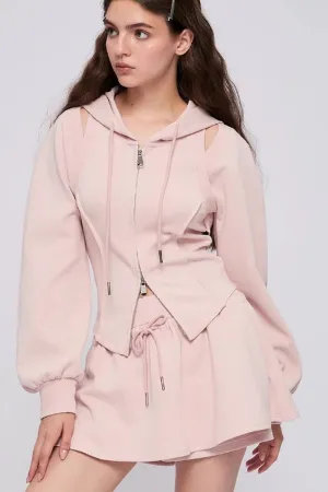 Cut-Out design Hooded Jacket / Trousers / Shorts