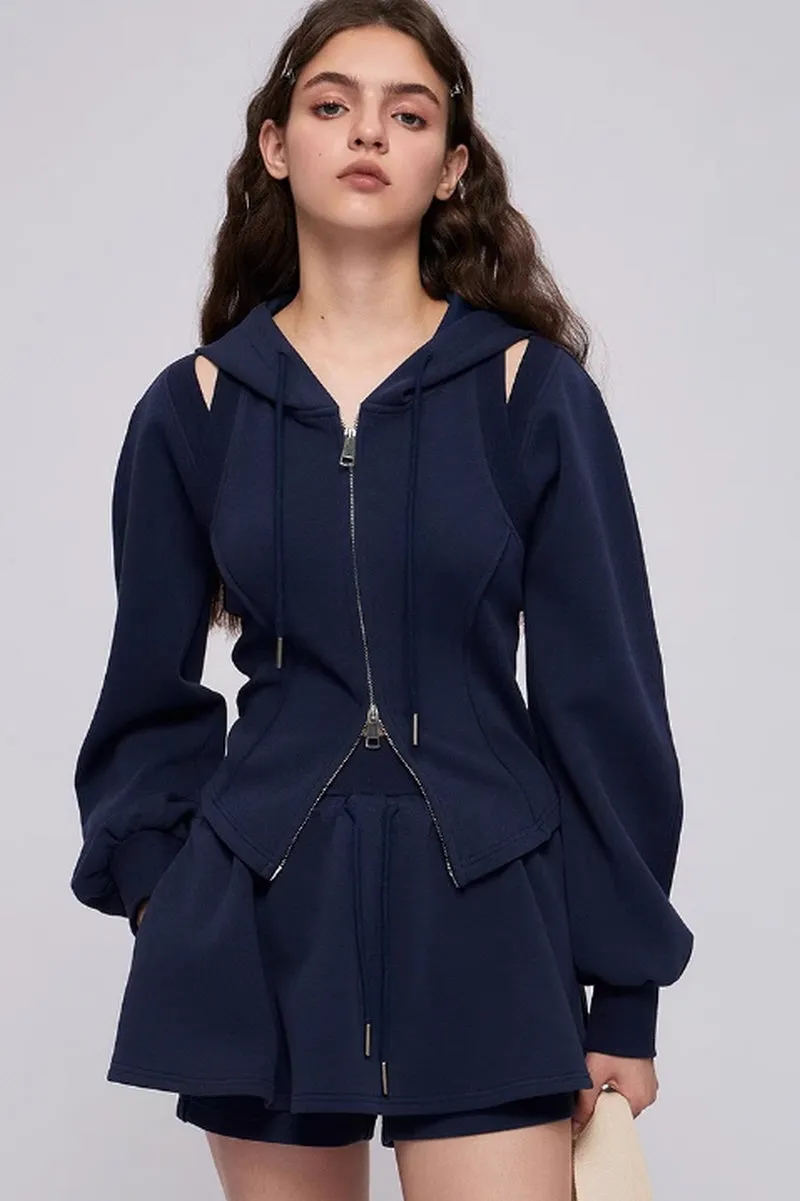Cut-Out design Hooded Jacket / Trousers / Shorts