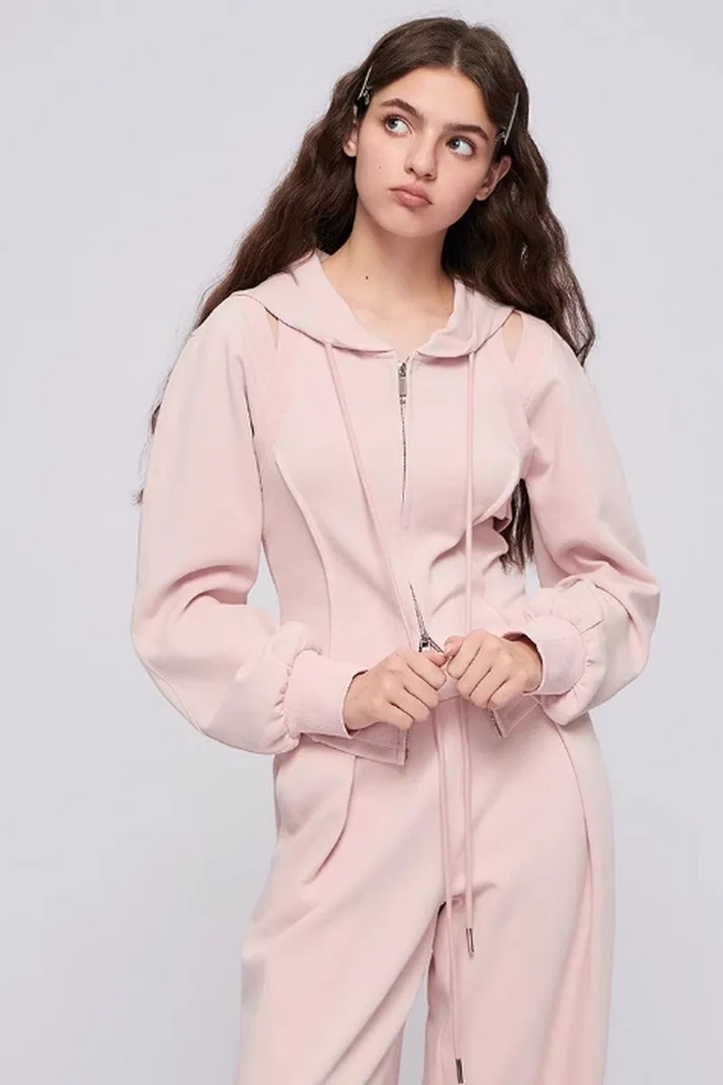 Cut-Out design Hooded Jacket / Trousers / Shorts