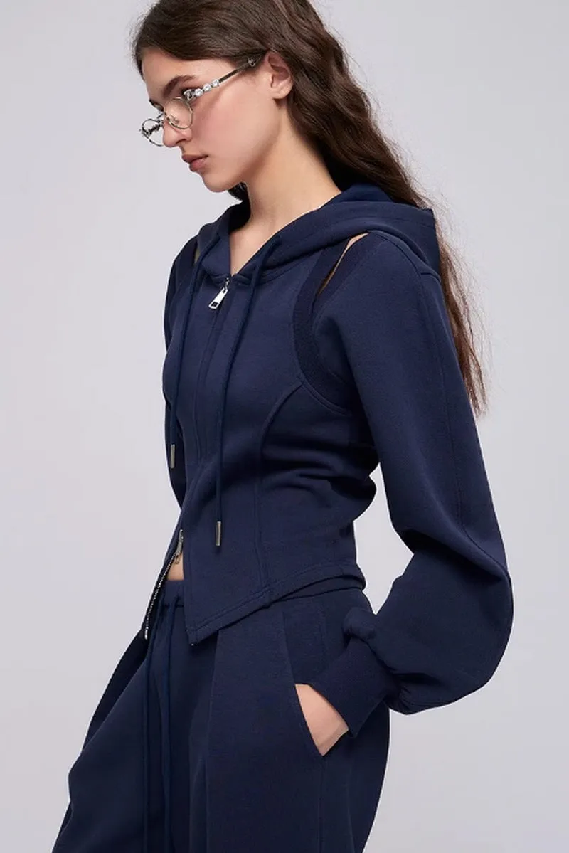 Cut-Out design Hooded Jacket / Trousers / Shorts